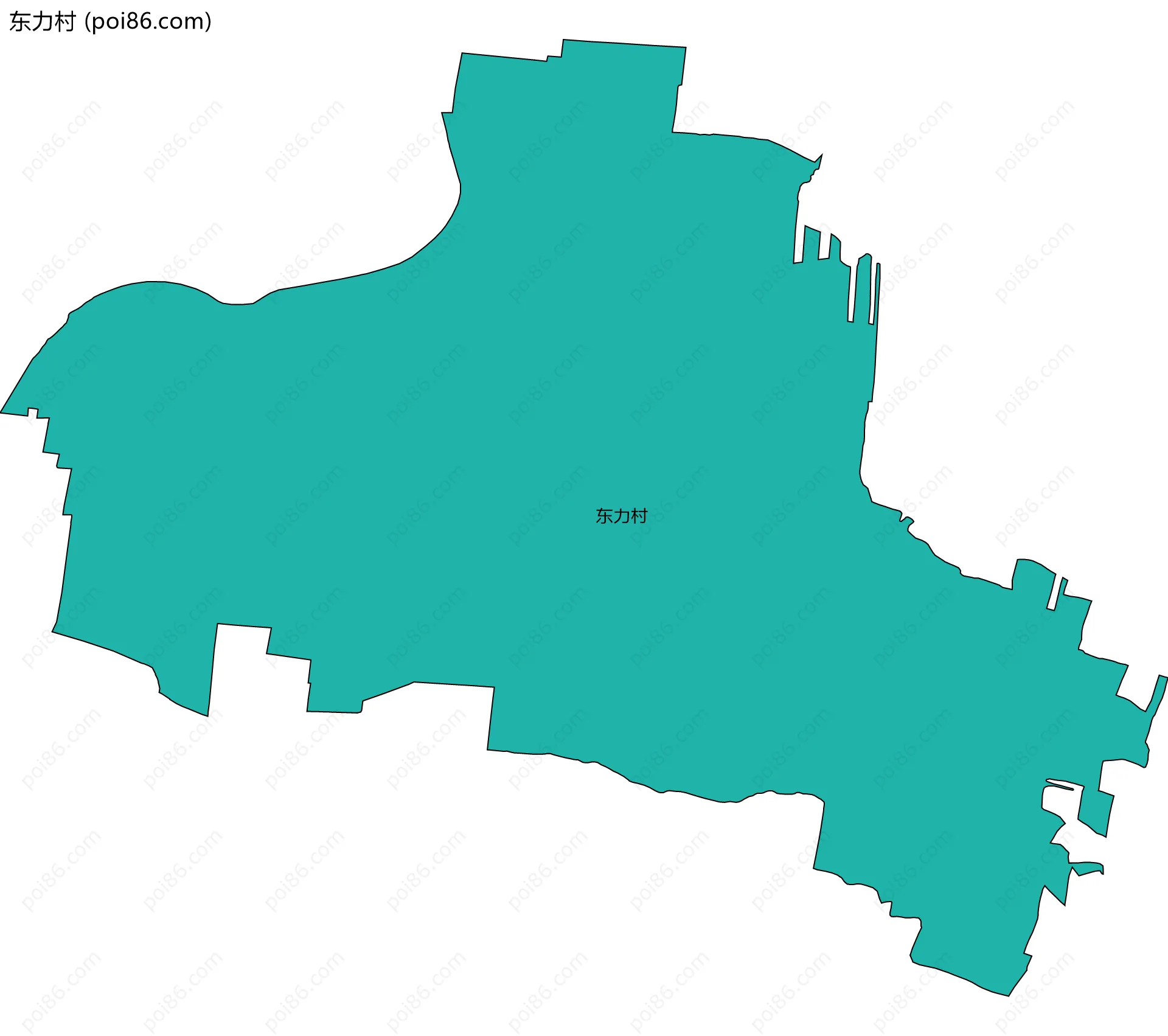 东力村边界地图