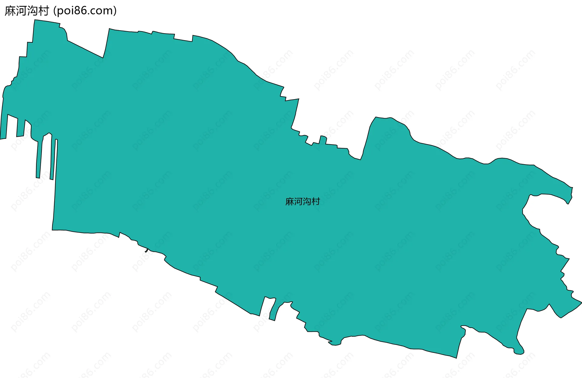 麻河沟村边界地图