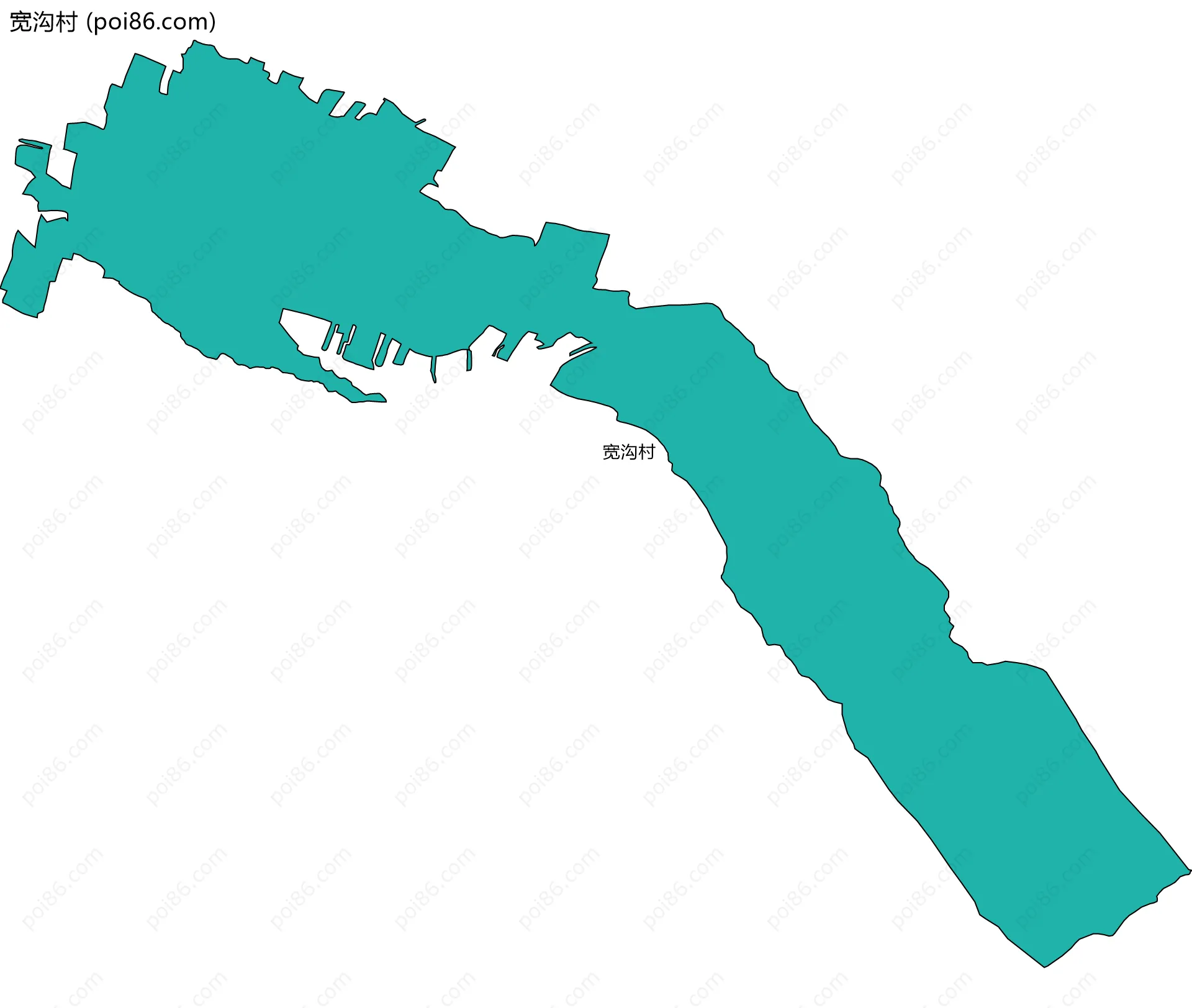 宽沟村边界地图