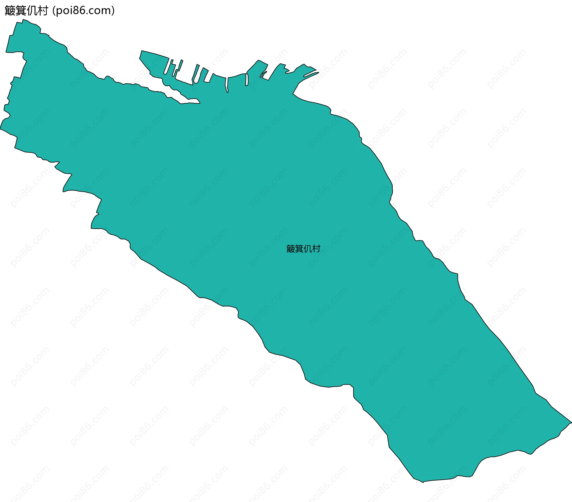 簸箕仉村边界地图