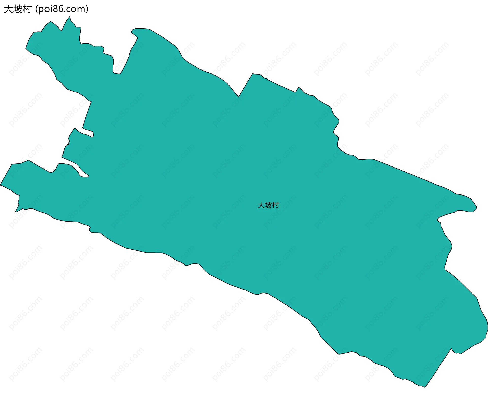 大坡村边界地图
