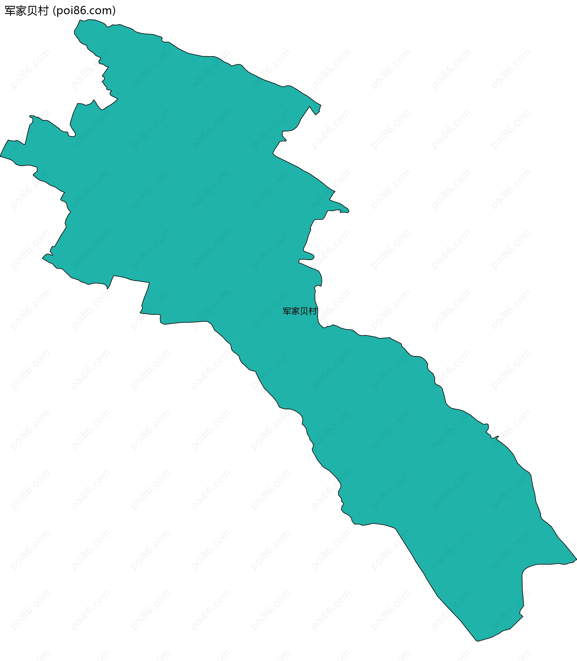 军家贝村边界地图