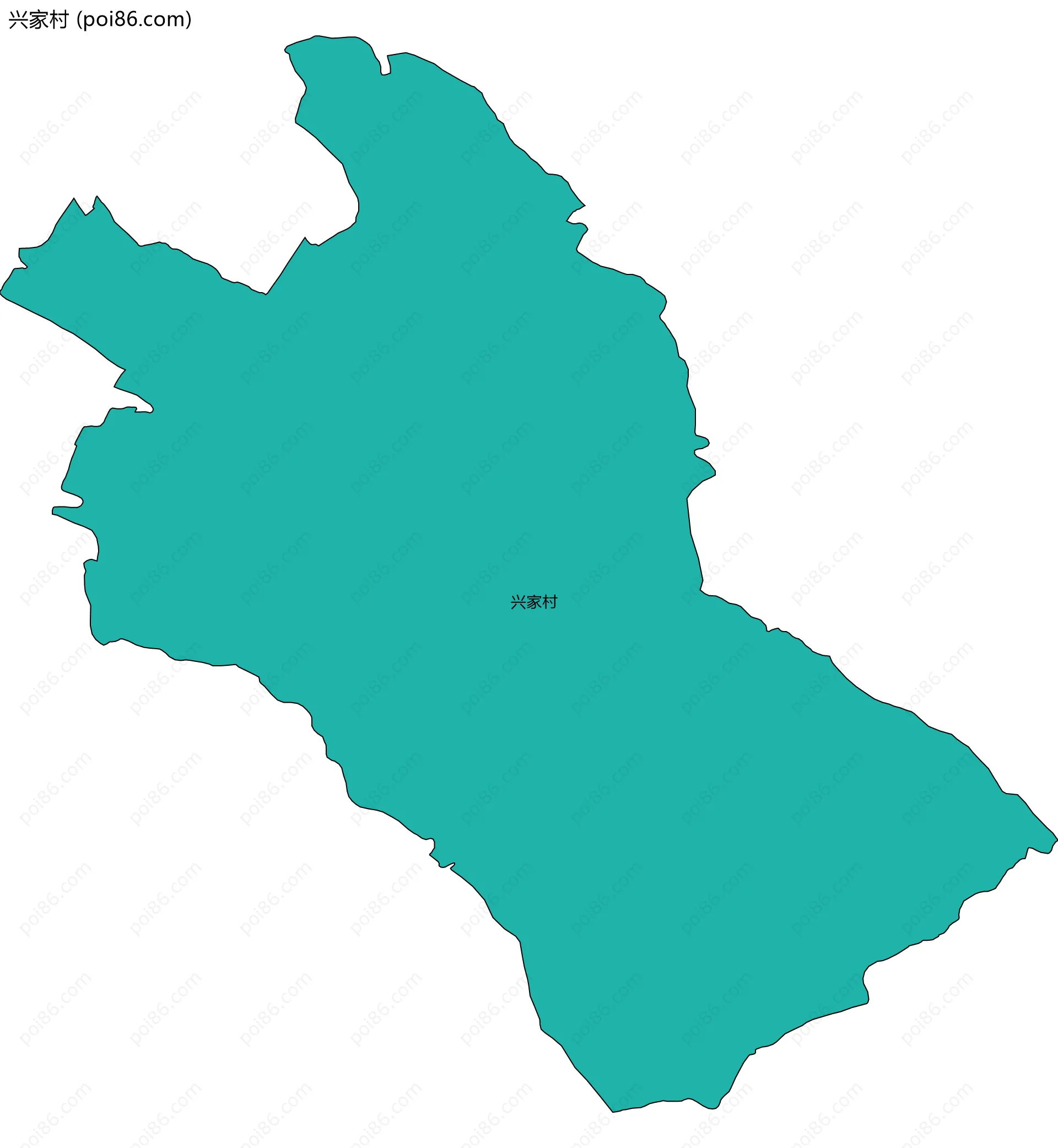兴家村边界地图
