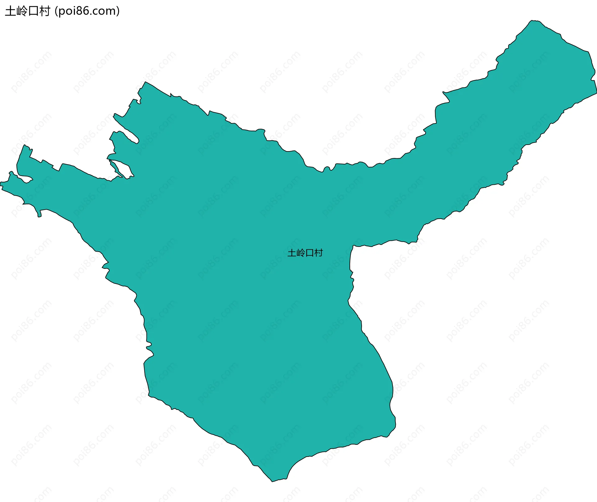 土岭口村边界地图