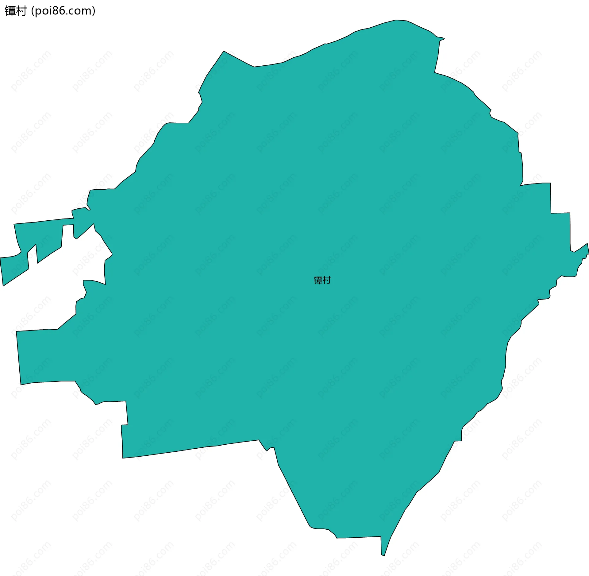 镡村边界地图