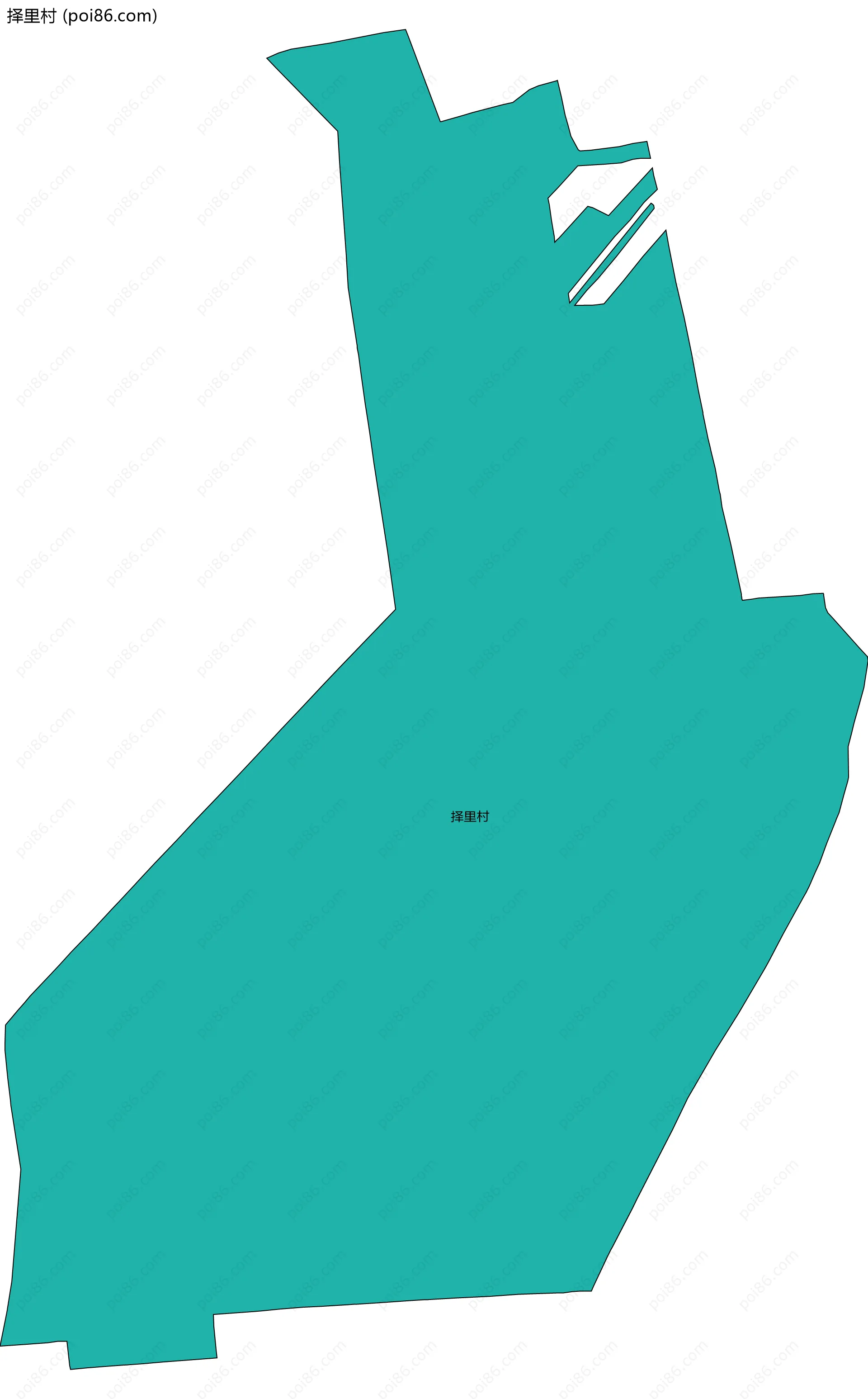 择里村边界地图