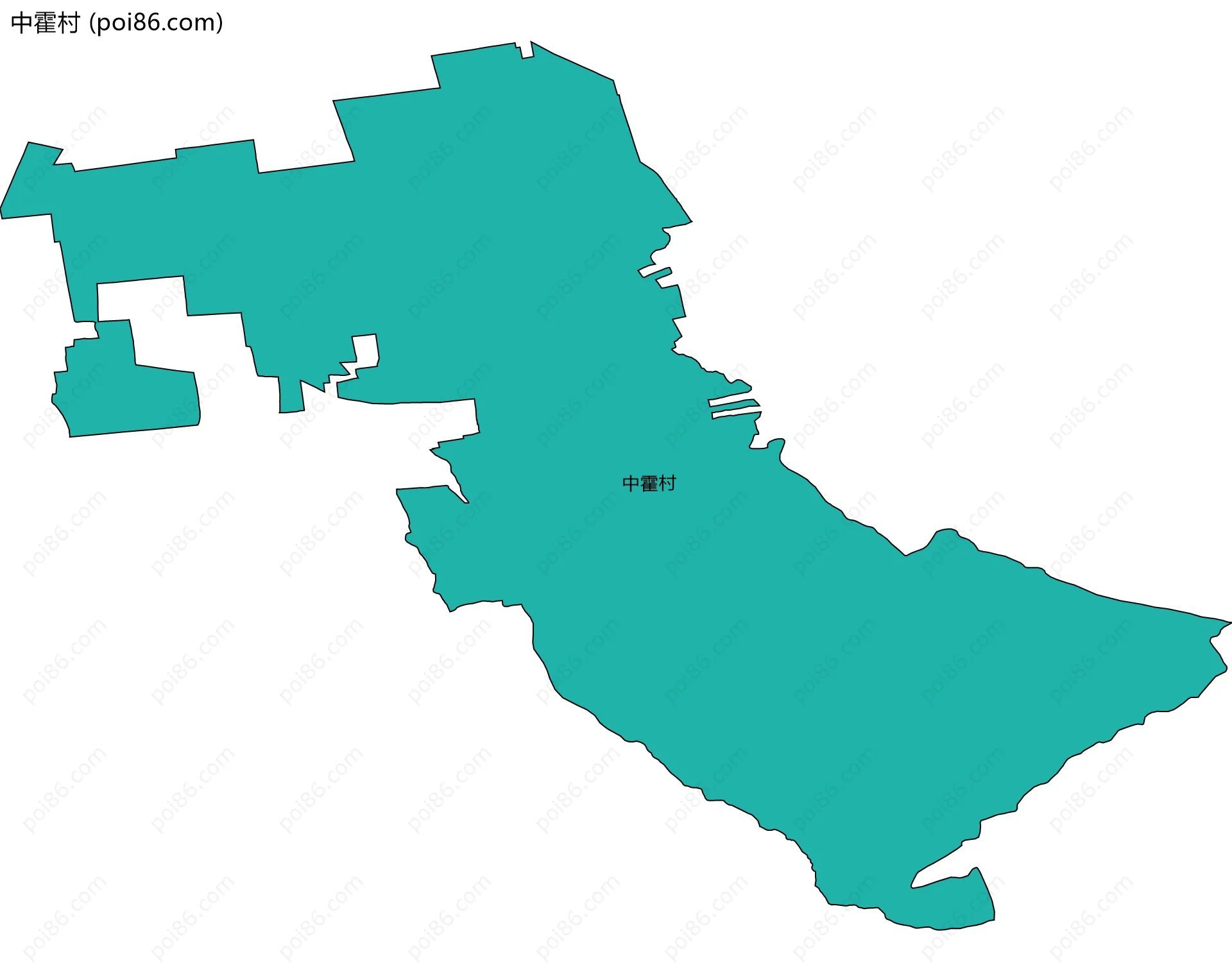 中霍村边界地图