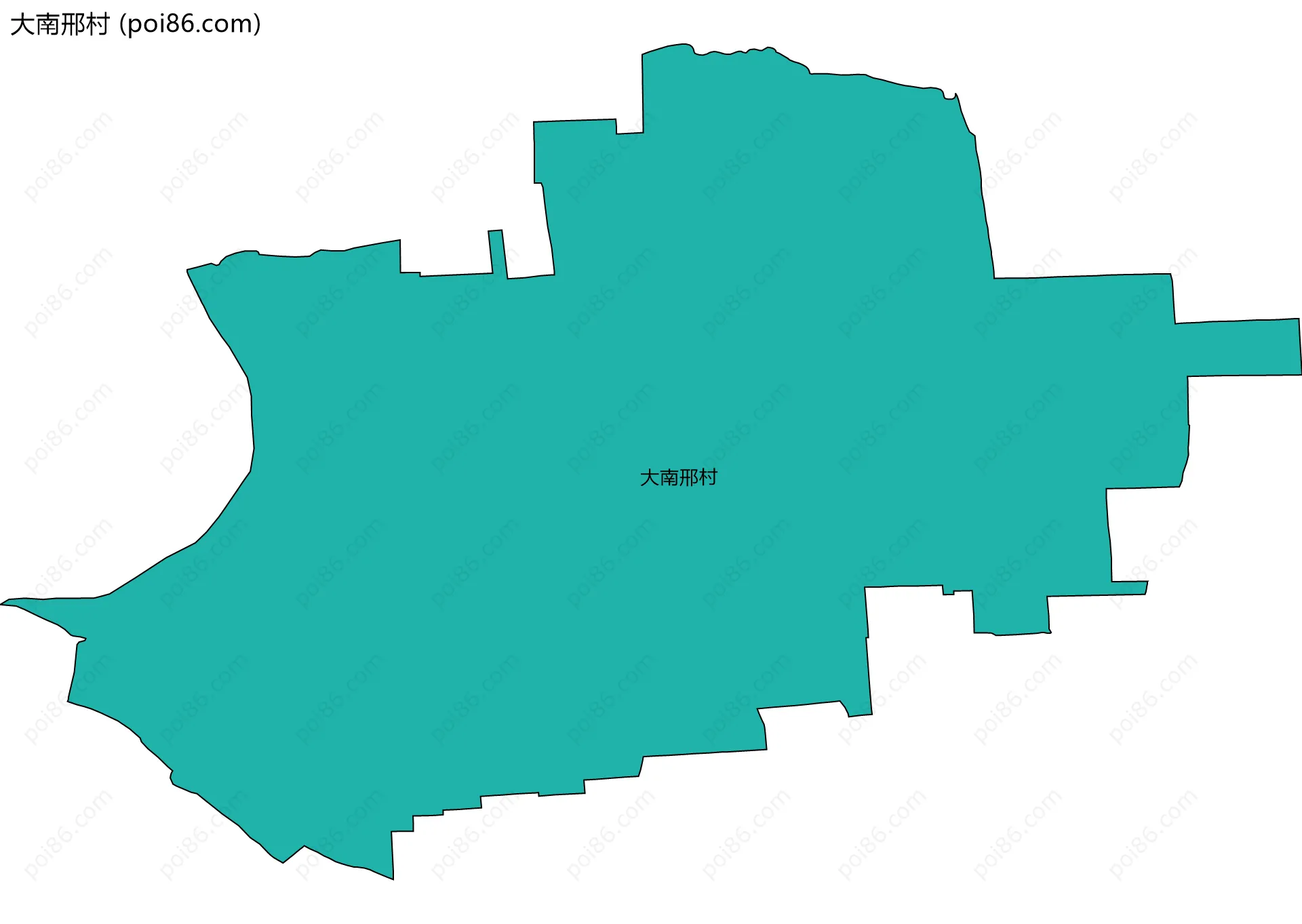 大南邢村边界地图