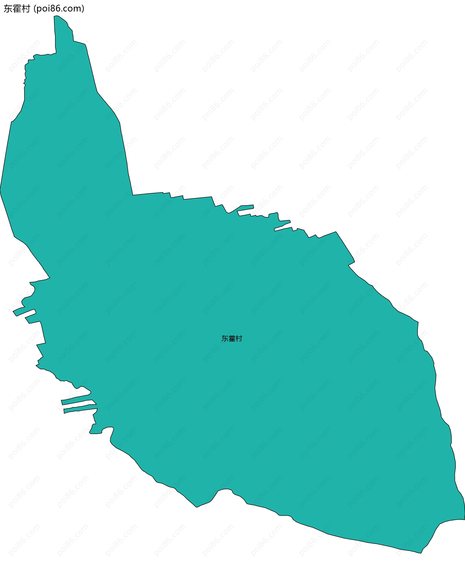 东霍村边界地图