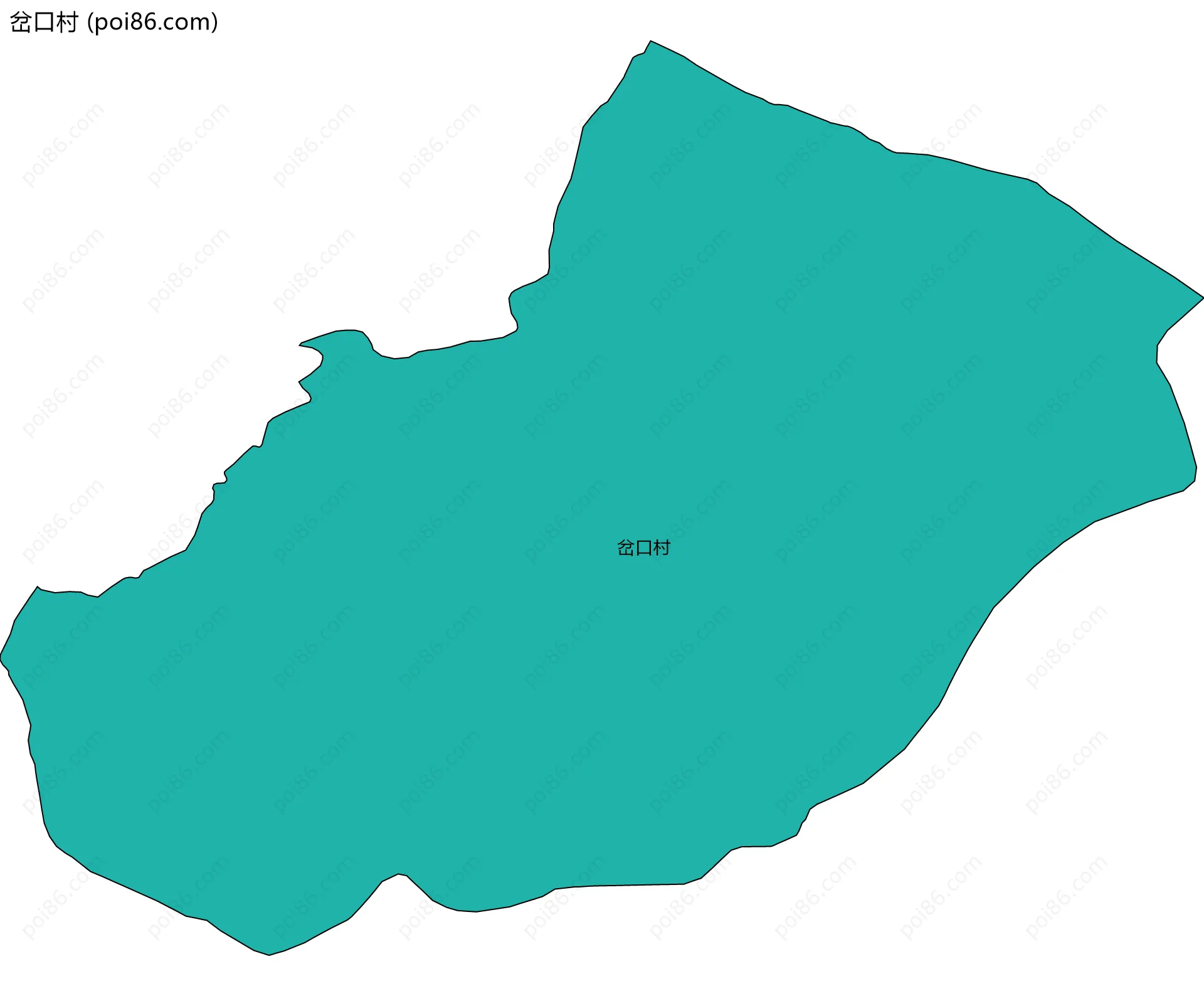 岔口村边界地图