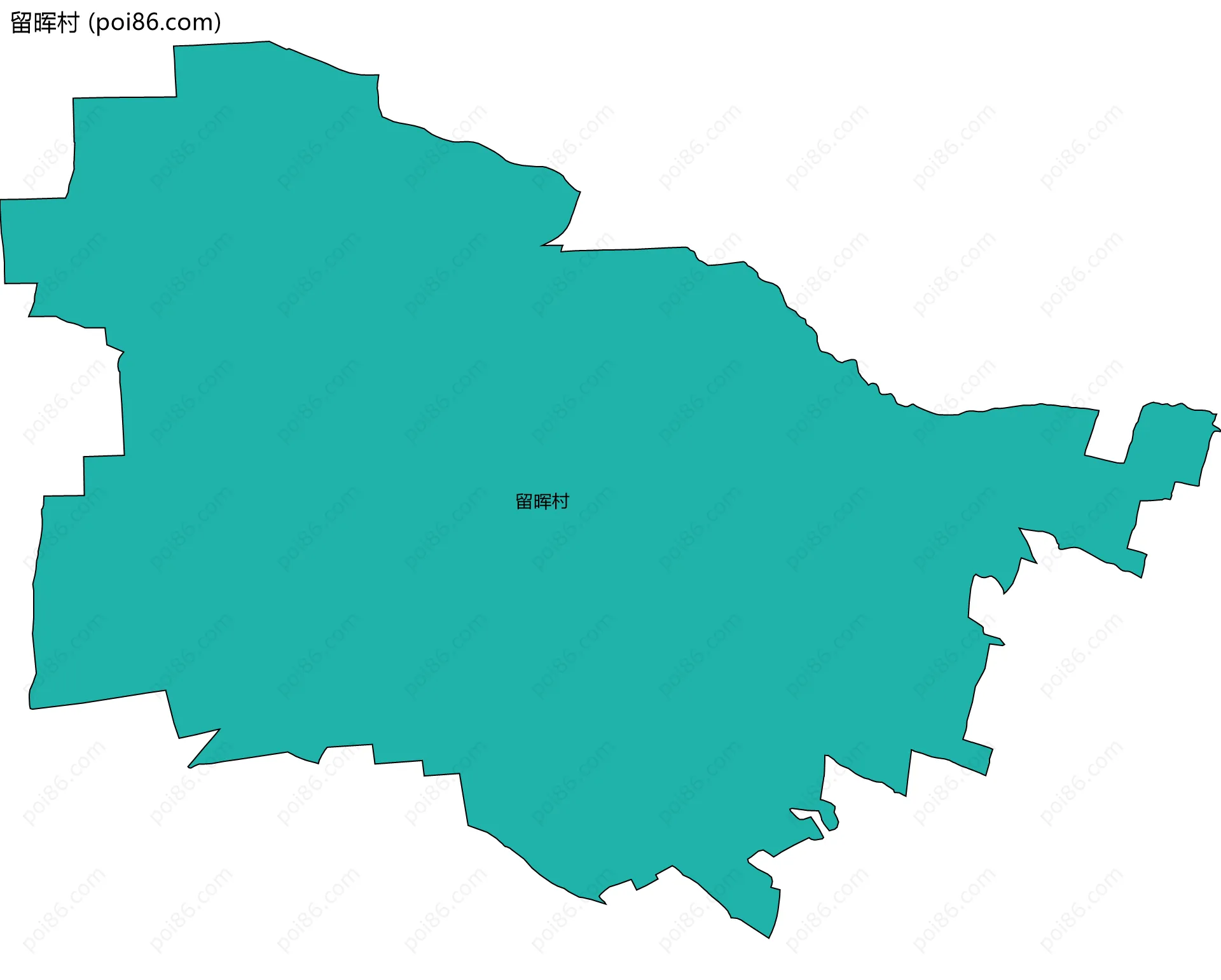 留晖村边界地图