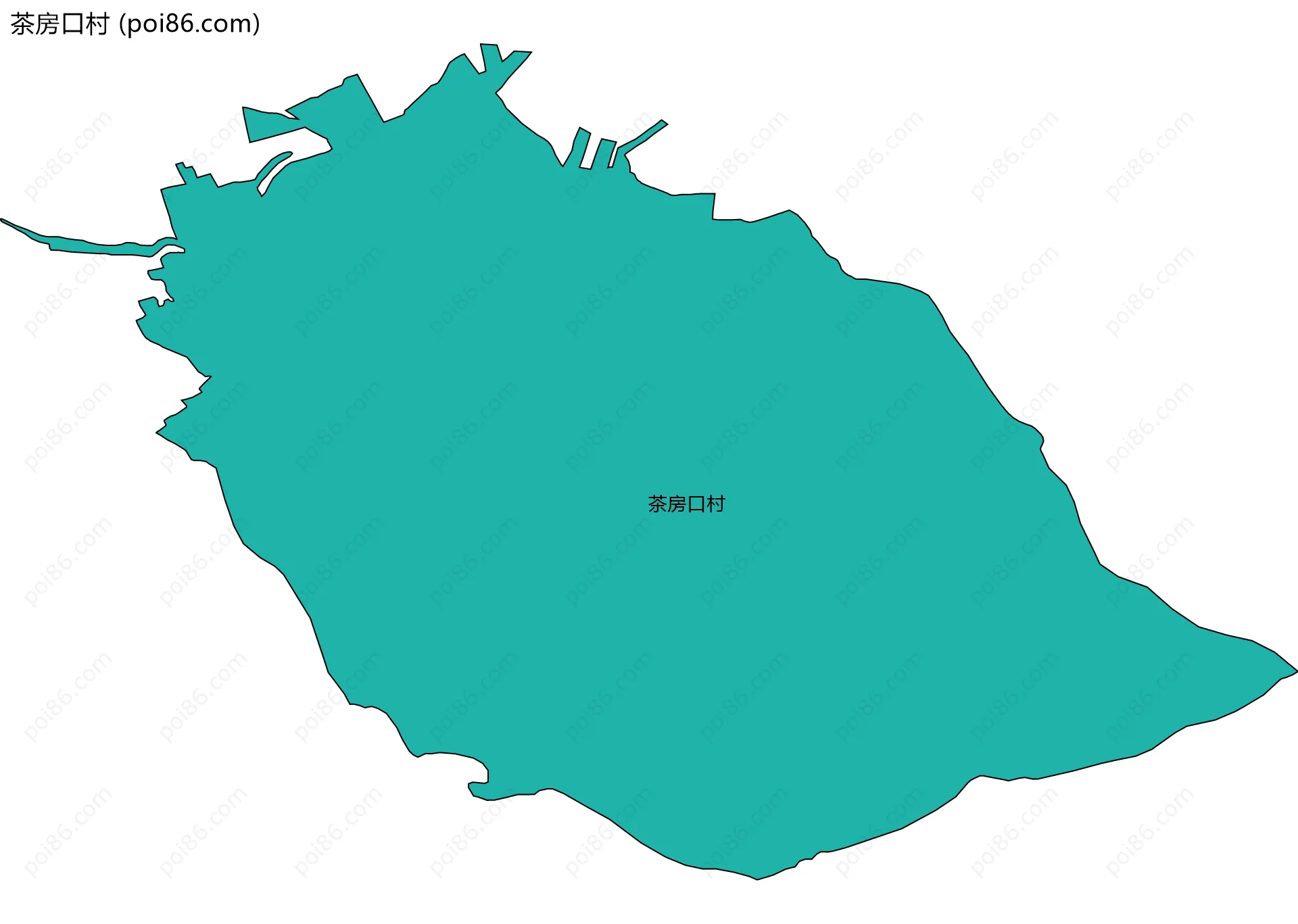 茶房口村边界地图