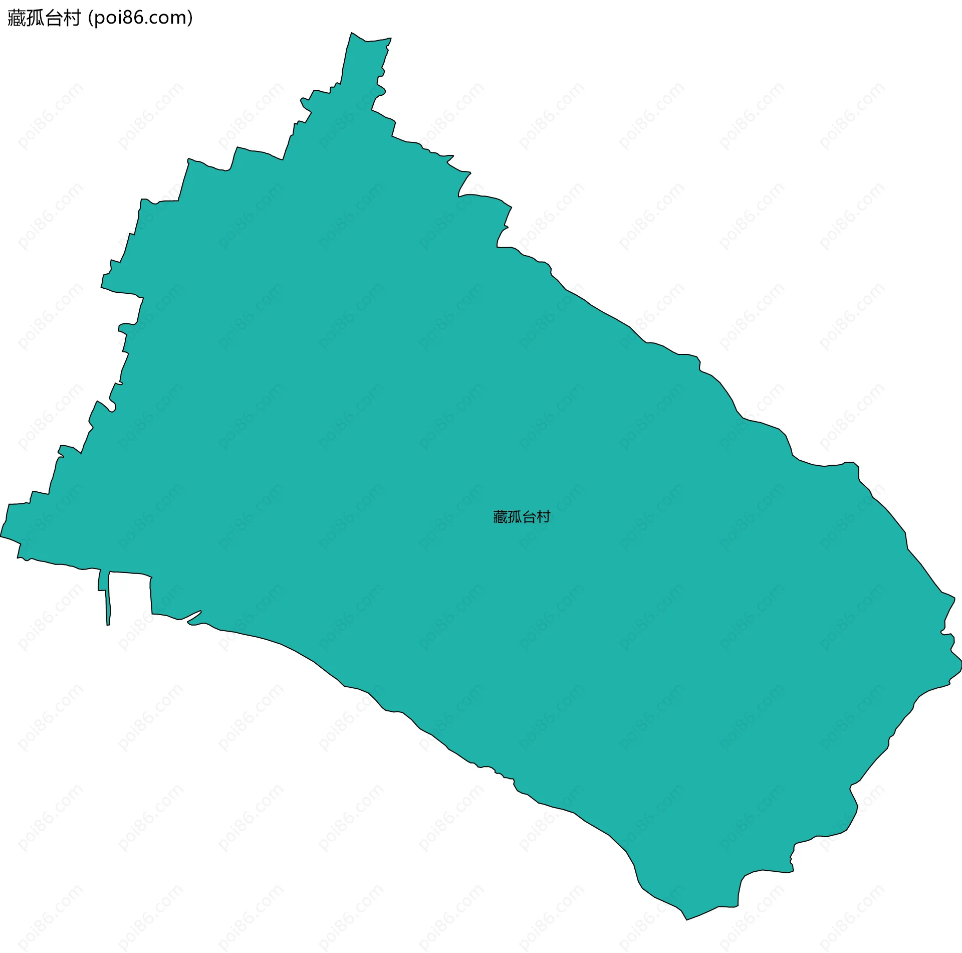 藏孤台村边界地图