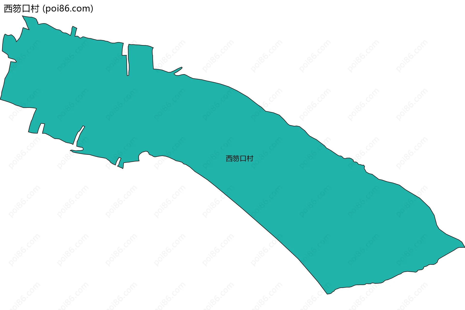 西笏口村边界地图