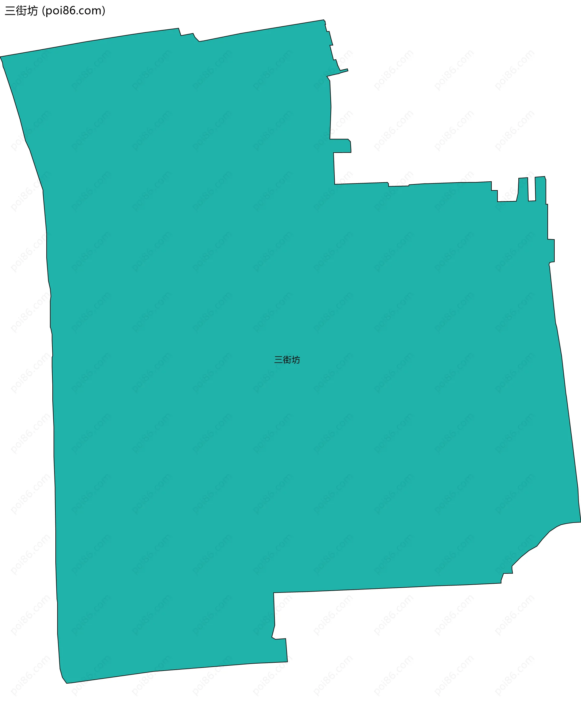 三街坊边界地图