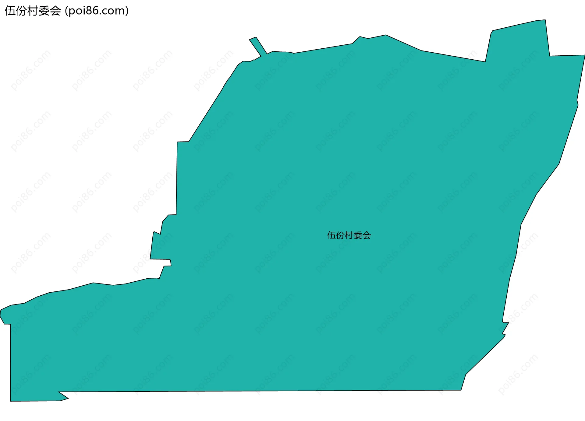 伍份村委会边界地图