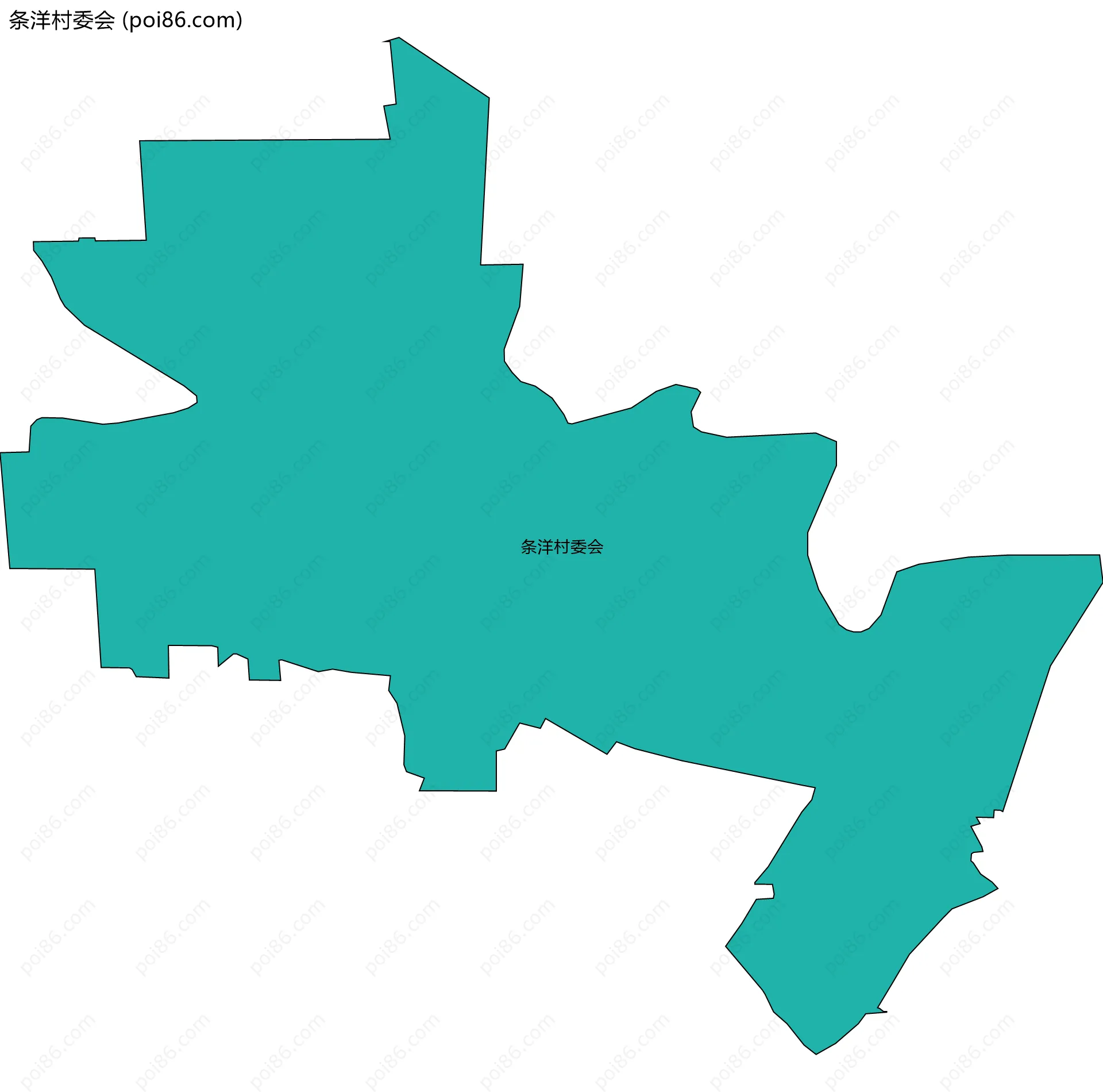 条洋村委会边界地图