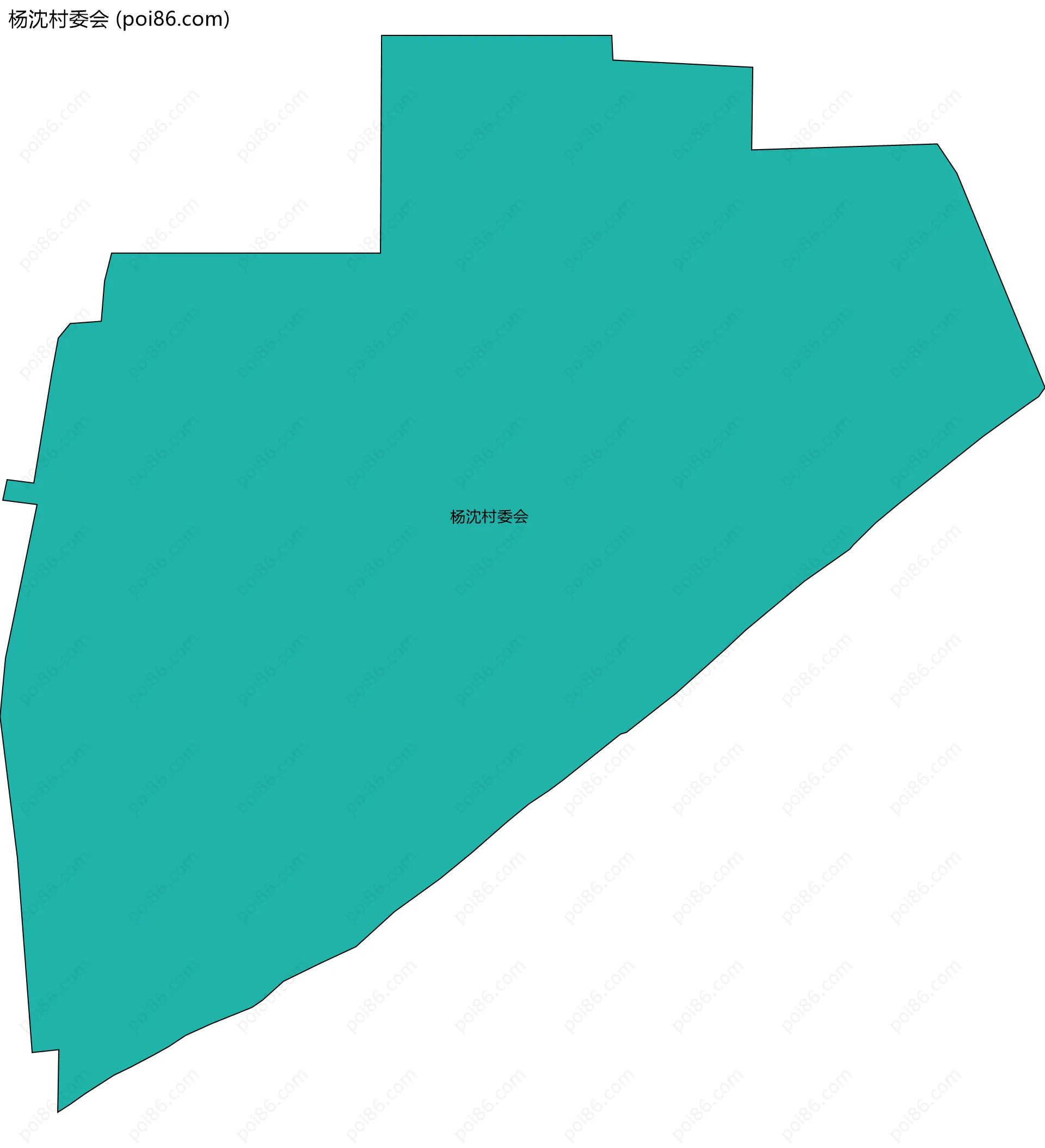 杨沈村委会边界地图