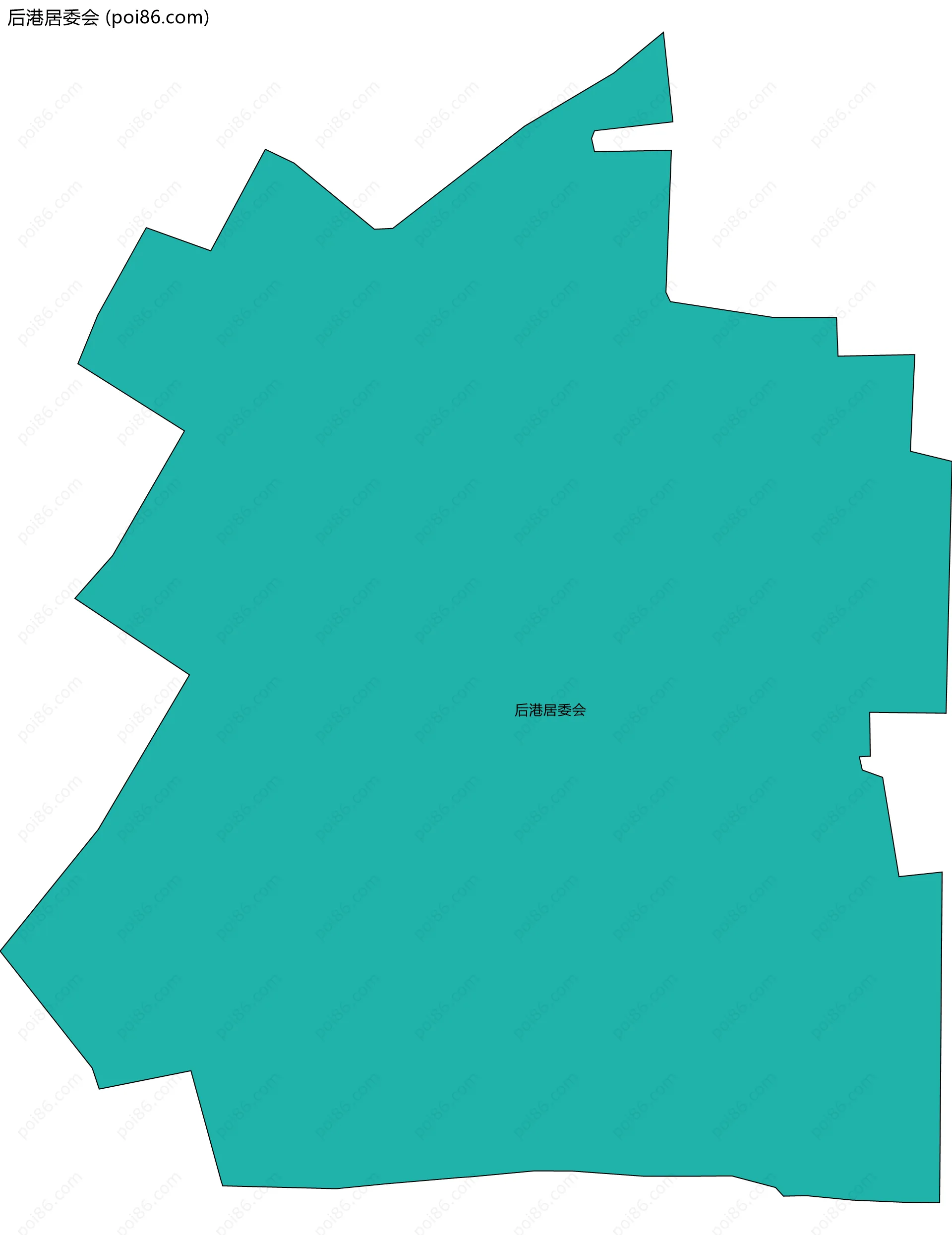 后港居委会边界地图