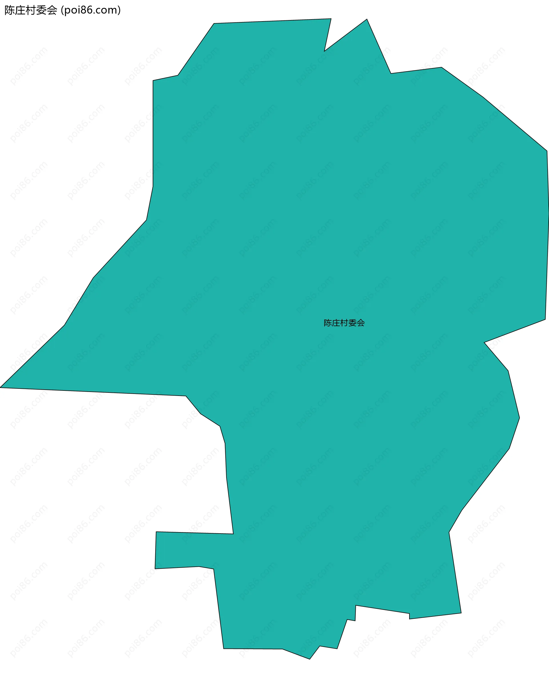 陈庄村委会边界地图