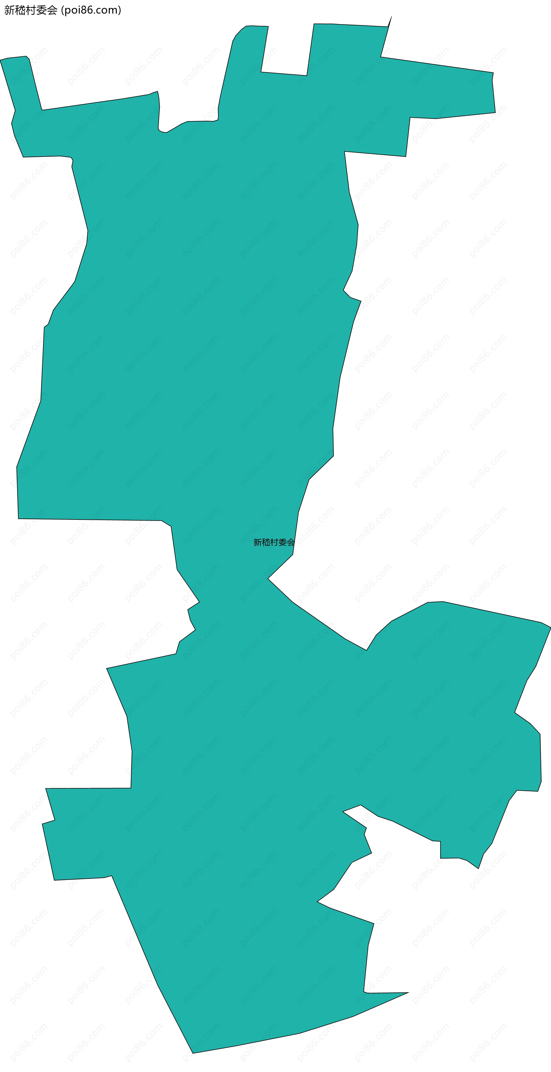 新嵇村委会边界地图