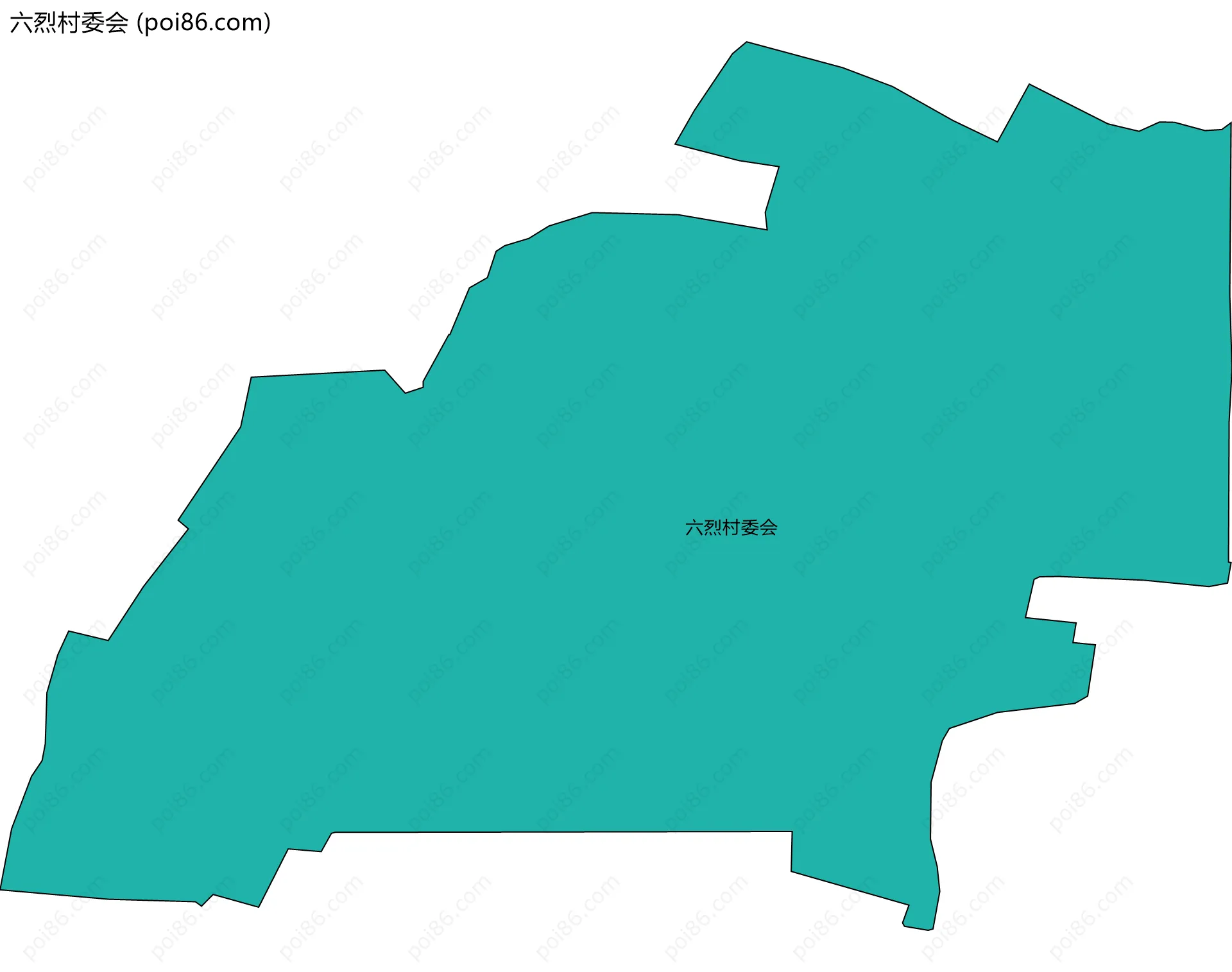 六烈村委会边界地图
