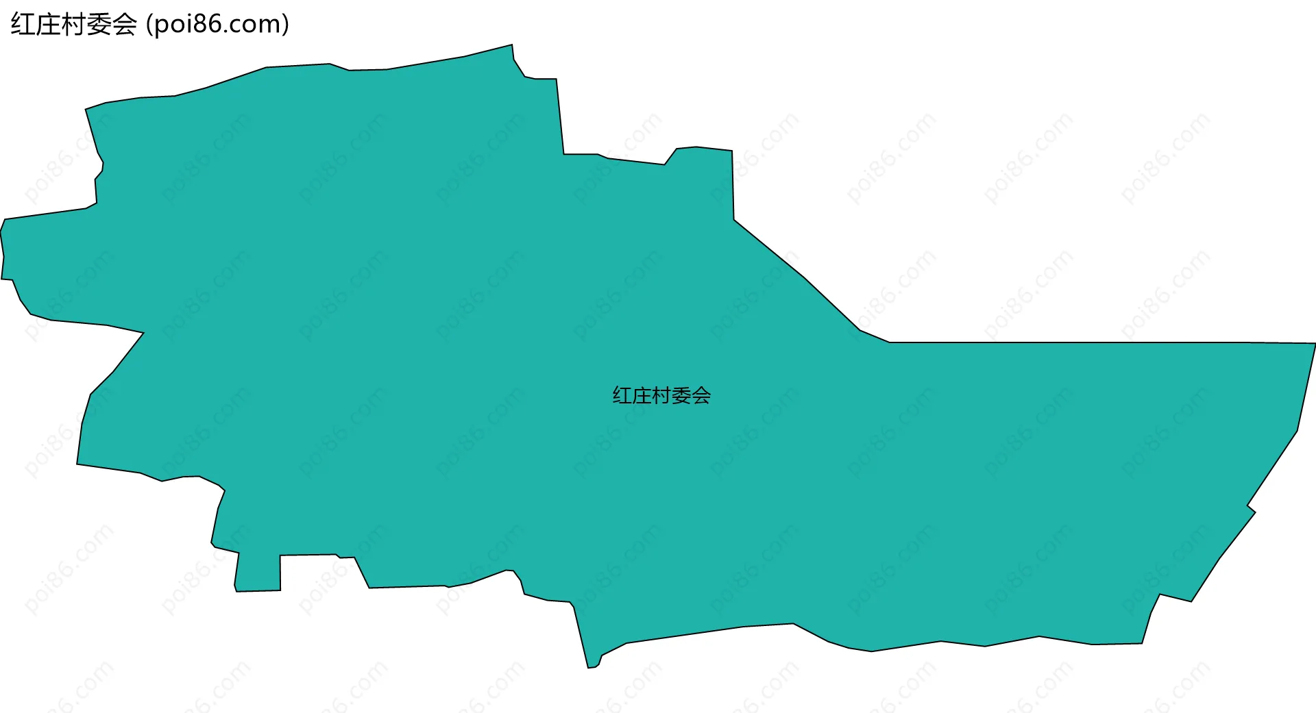 红庄村委会边界地图