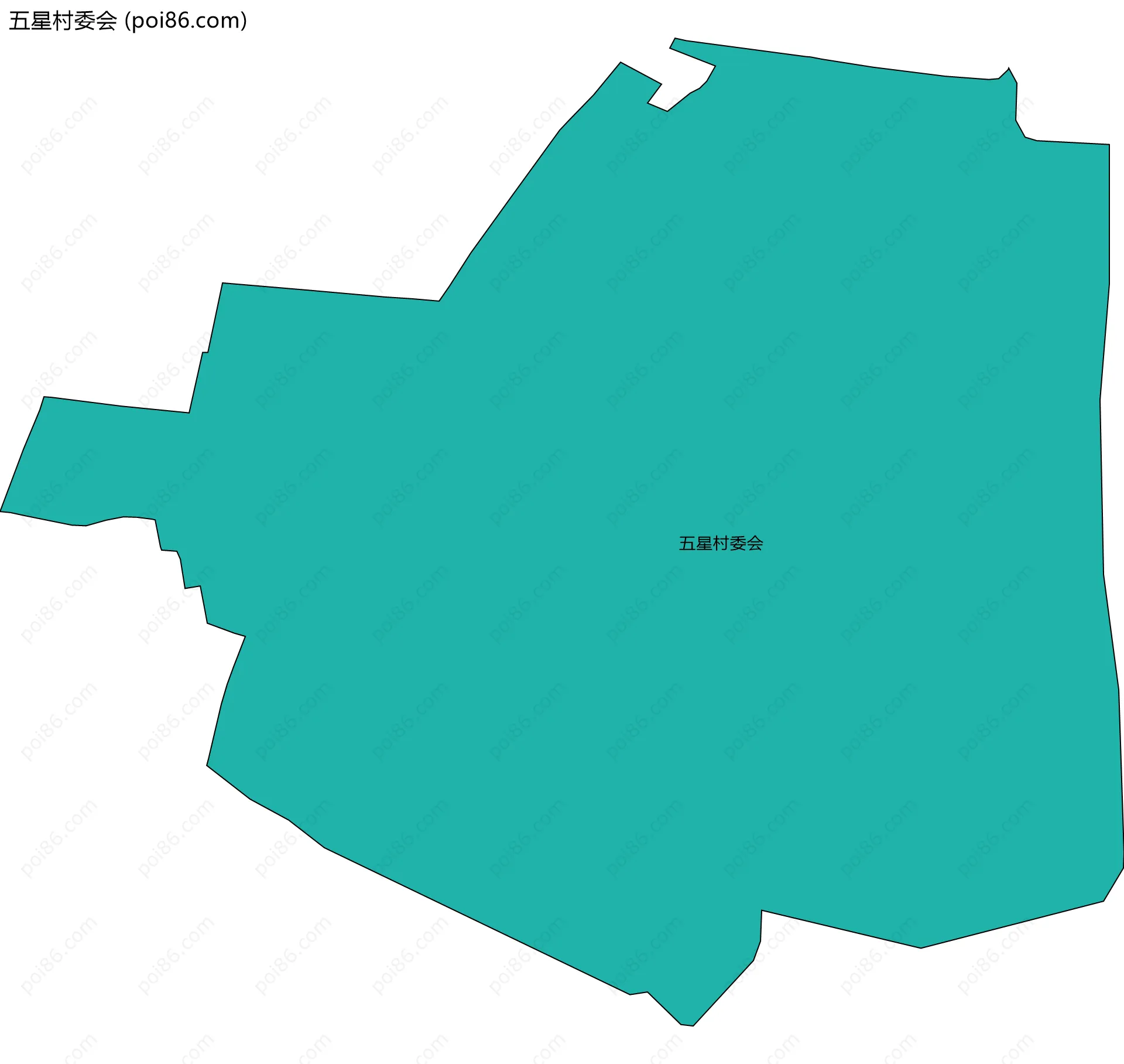 五星村委会边界地图