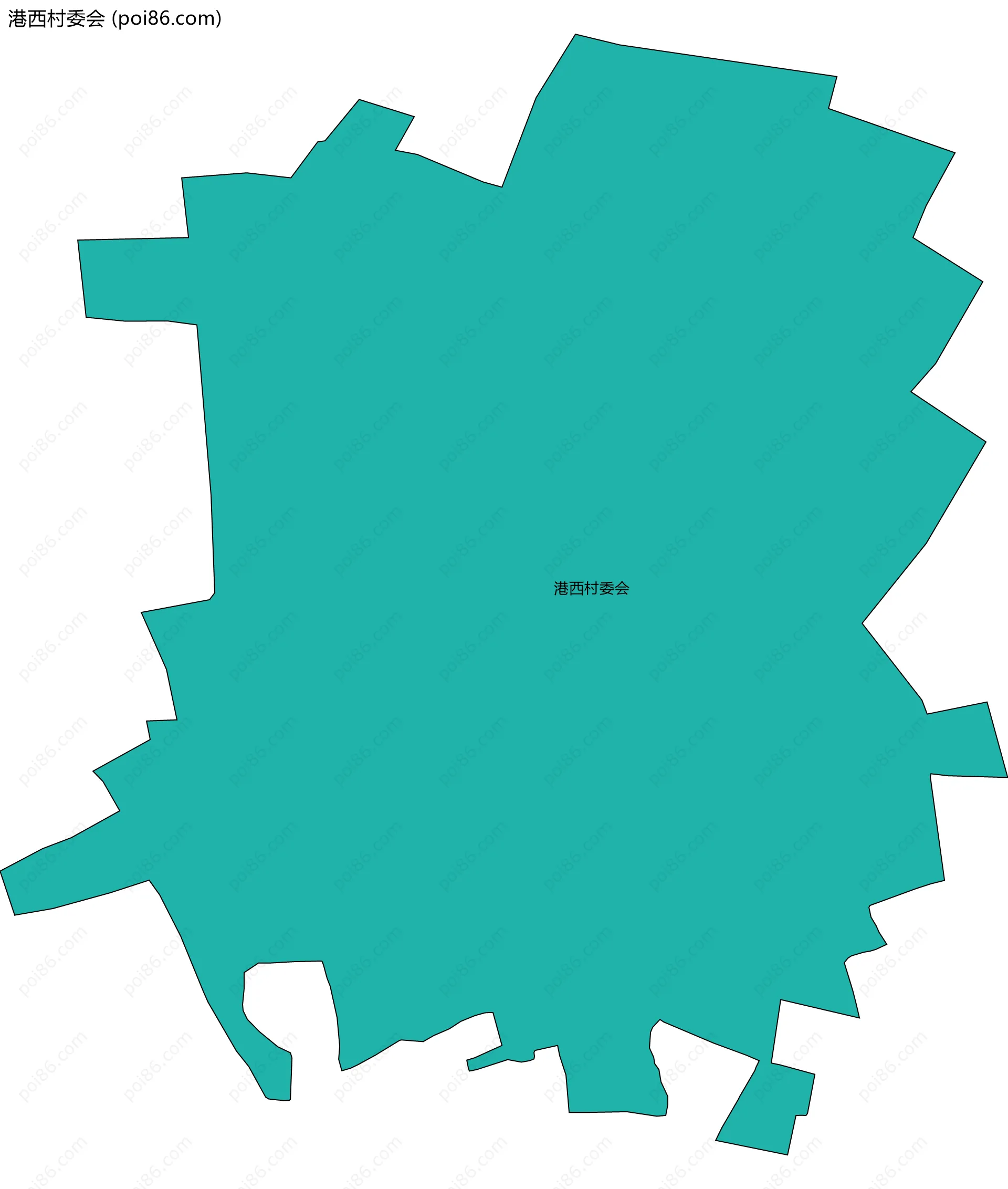 港西村委会边界地图