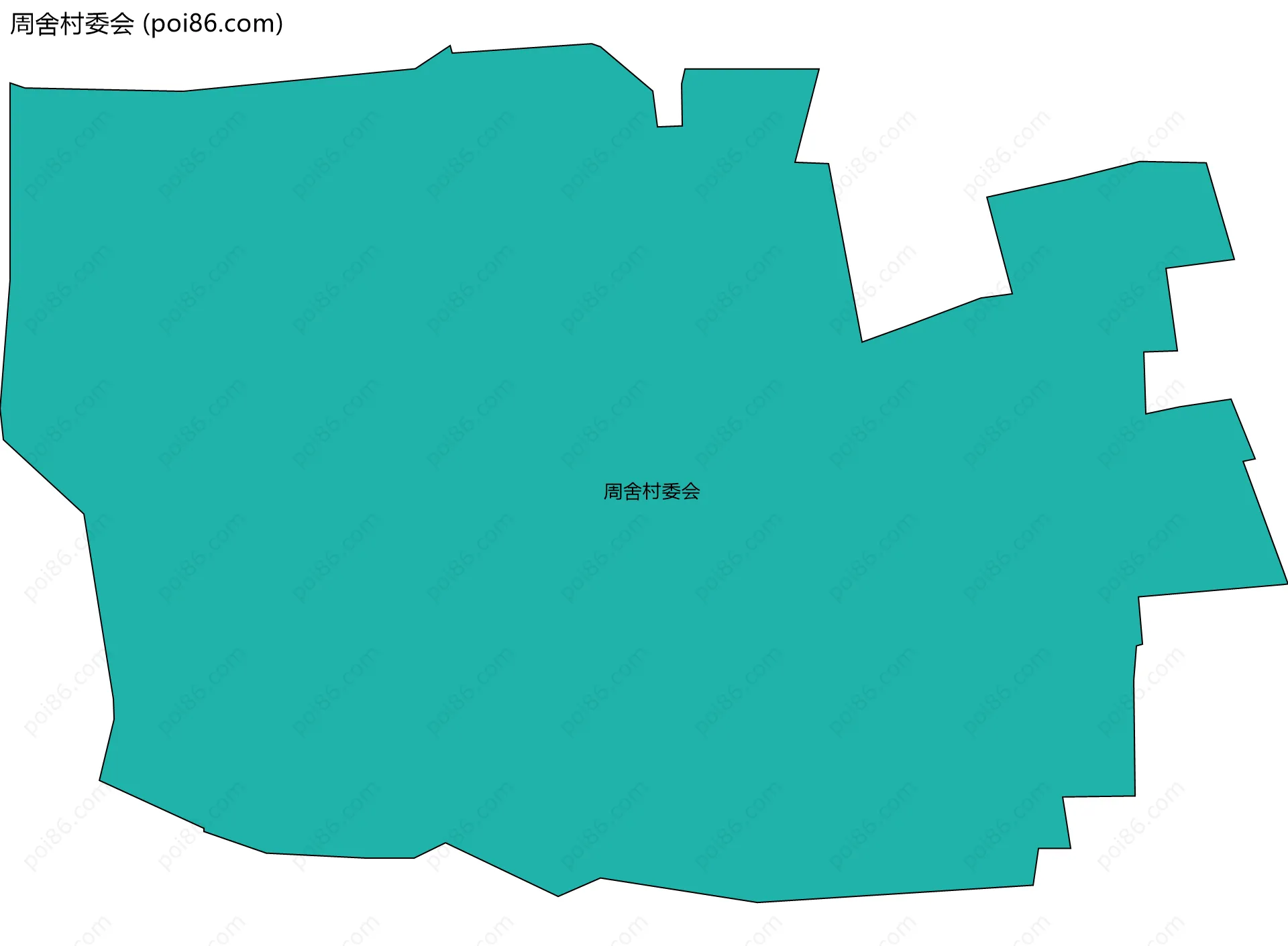周舍村委会边界地图