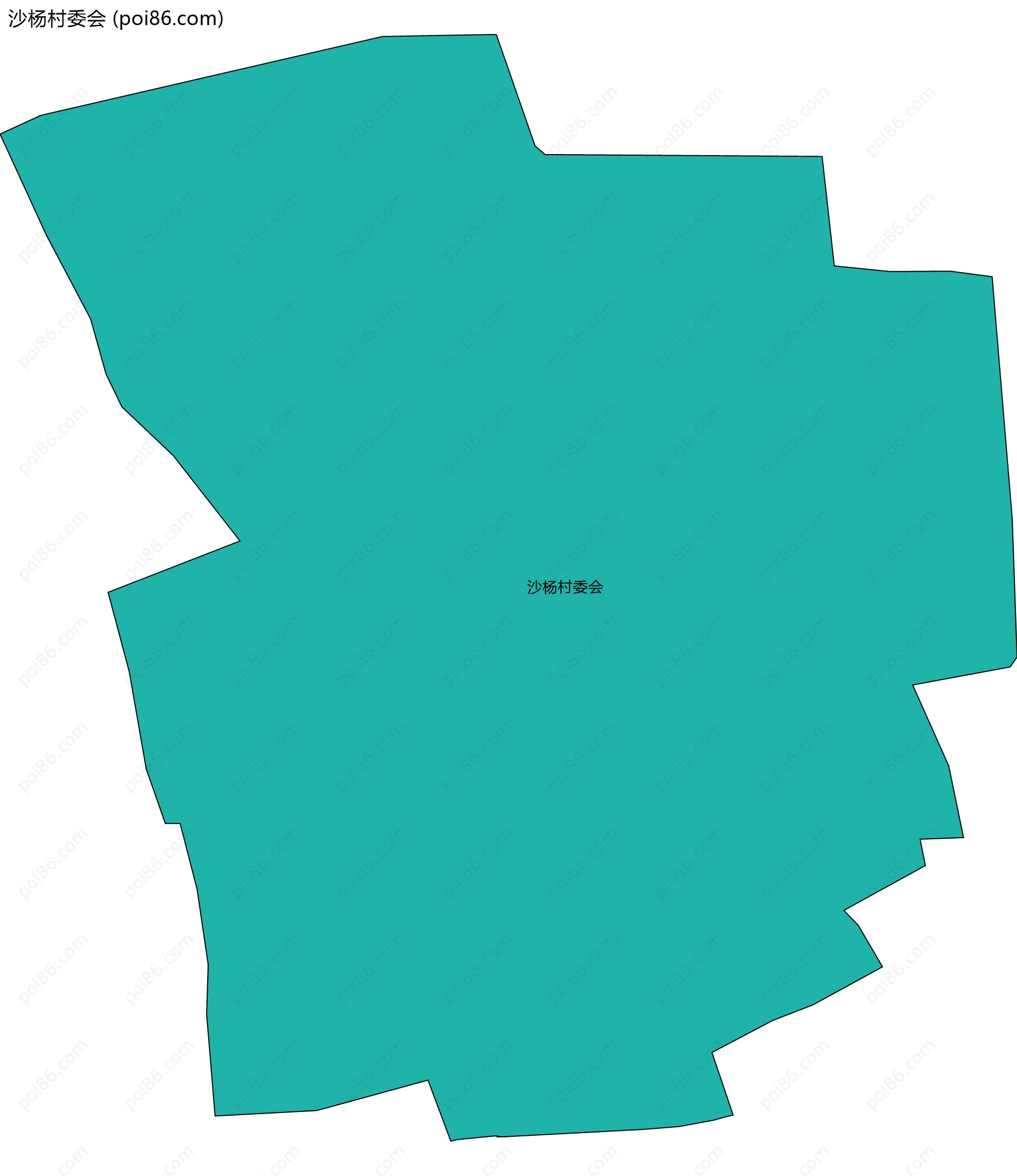 沙杨村委会边界地图