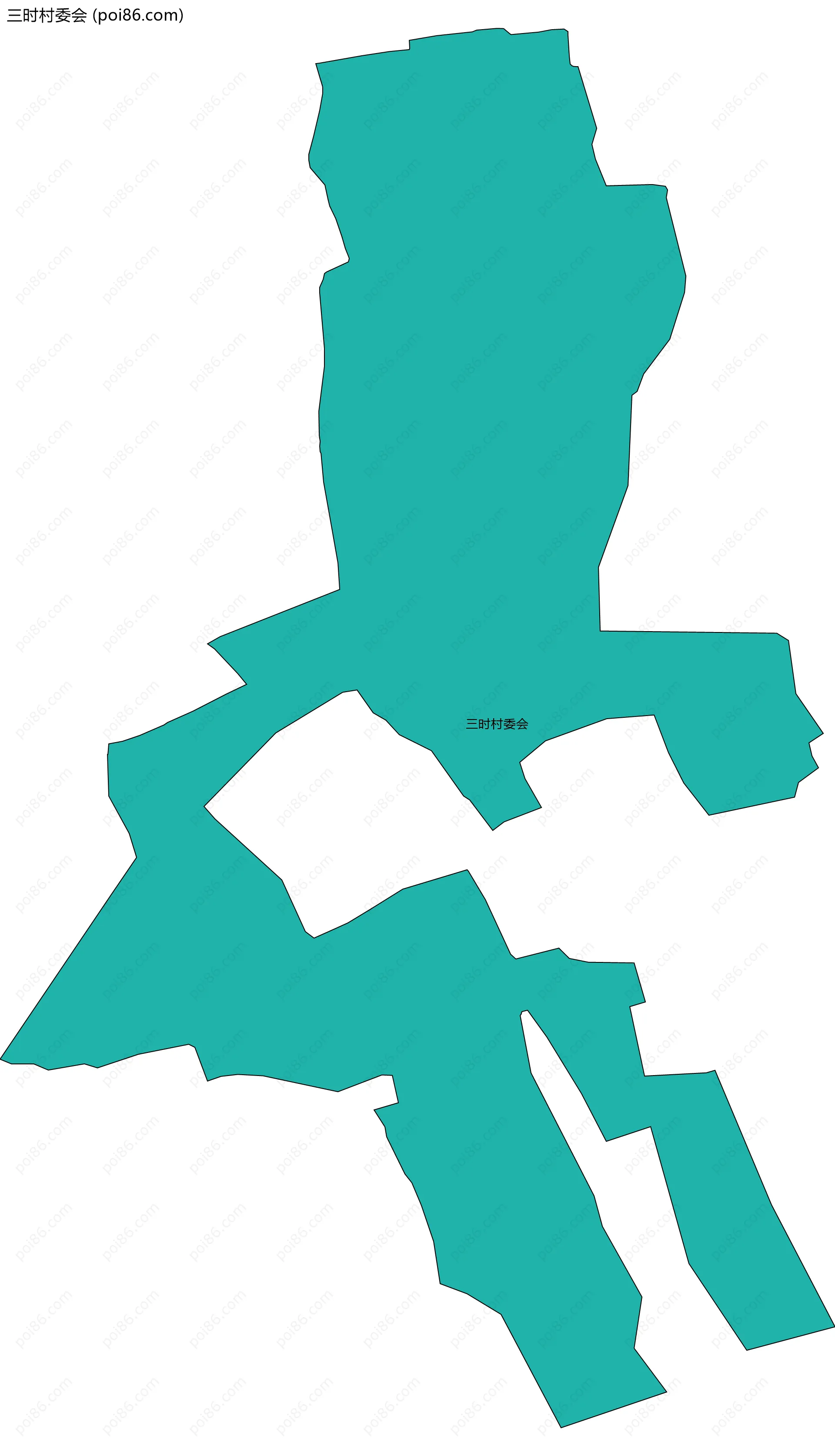三时村委会边界地图