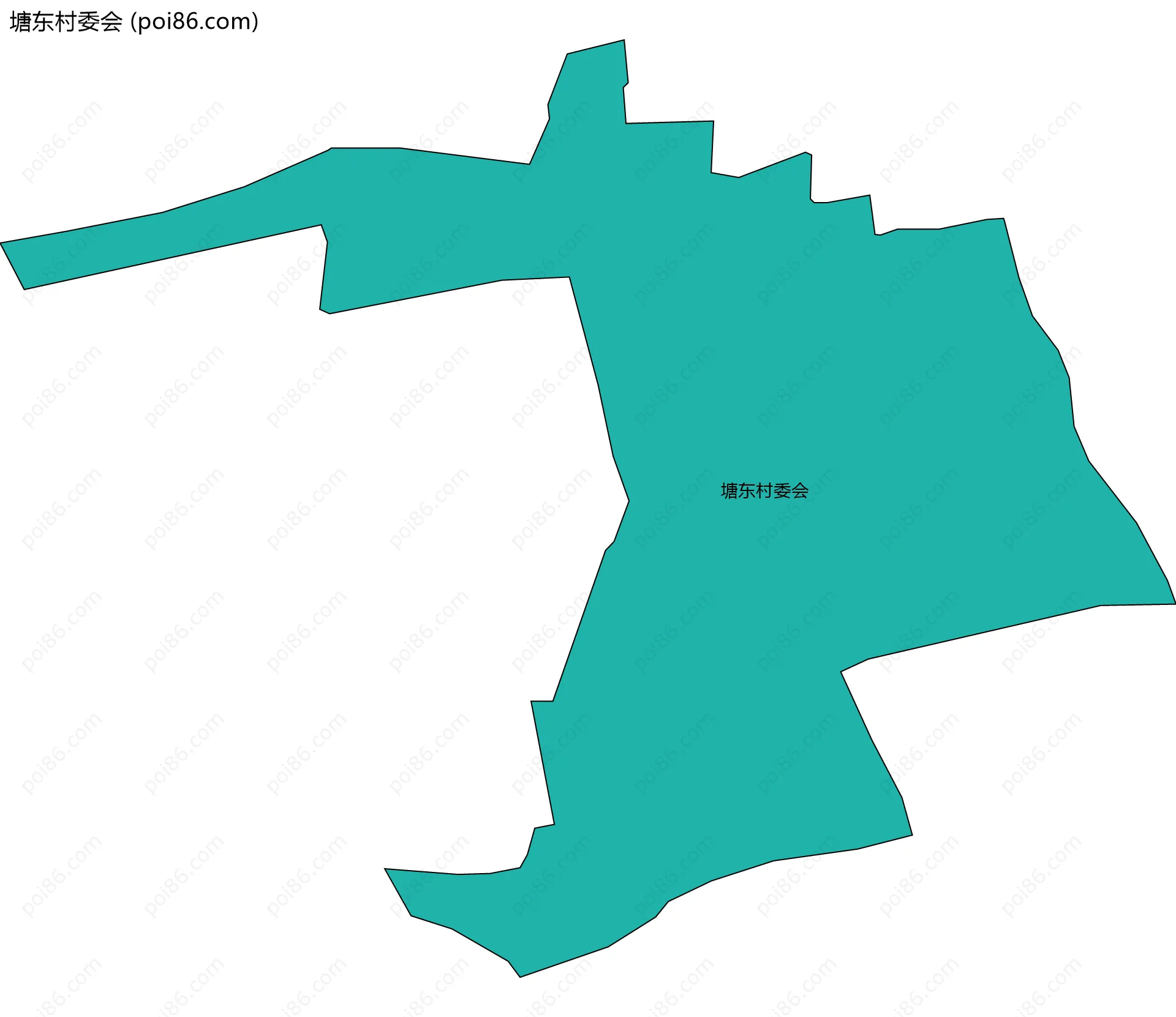 塘东村委会边界地图