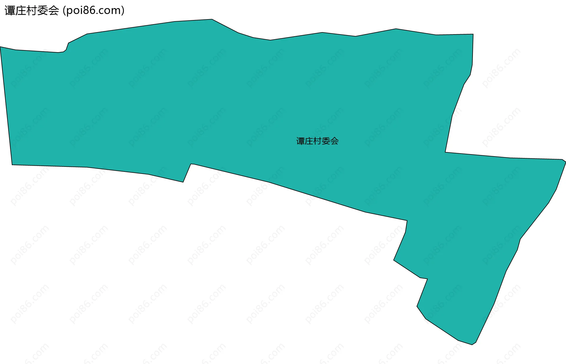 谭庄村委会边界地图