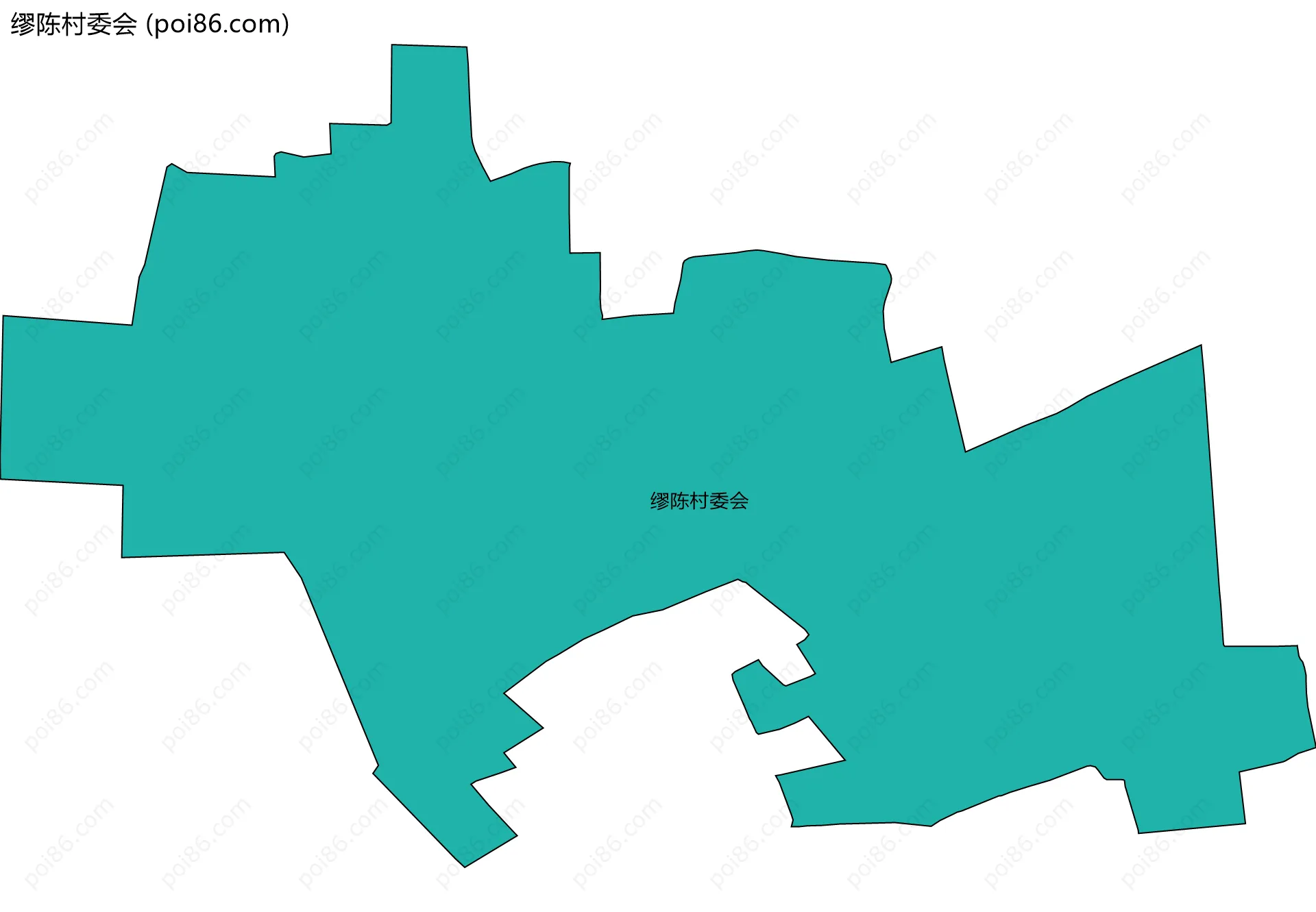 缪陈村委会边界地图