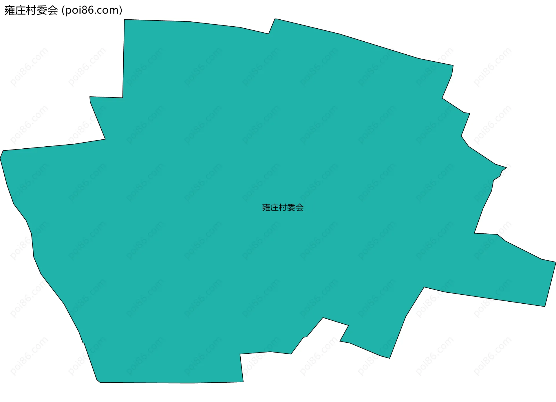 雍庄村委会边界地图