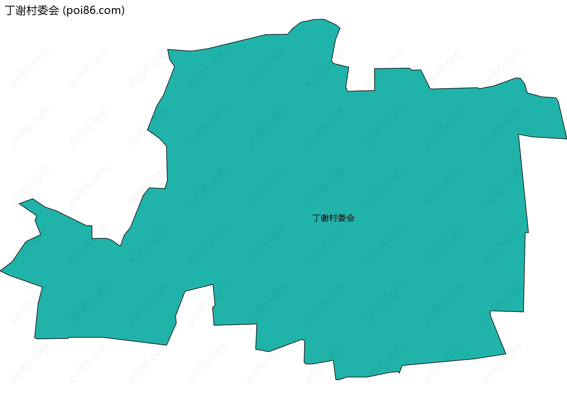 丁谢村委会边界地图