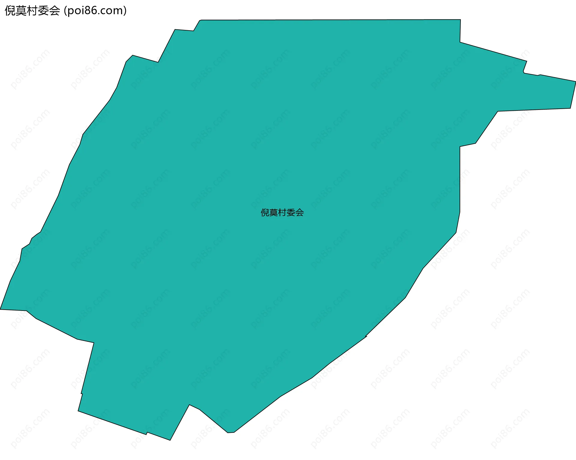 倪莫村委会边界地图