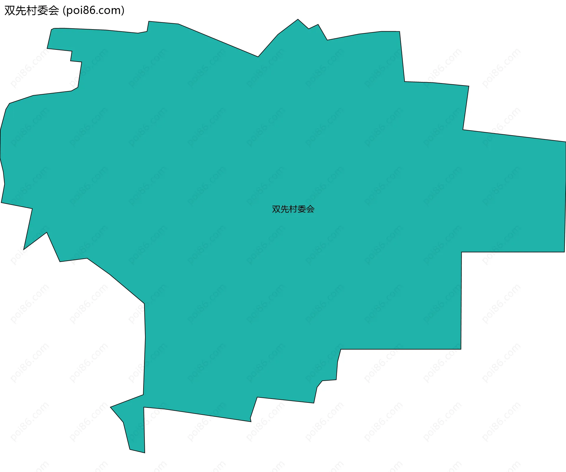 双先村委会边界地图