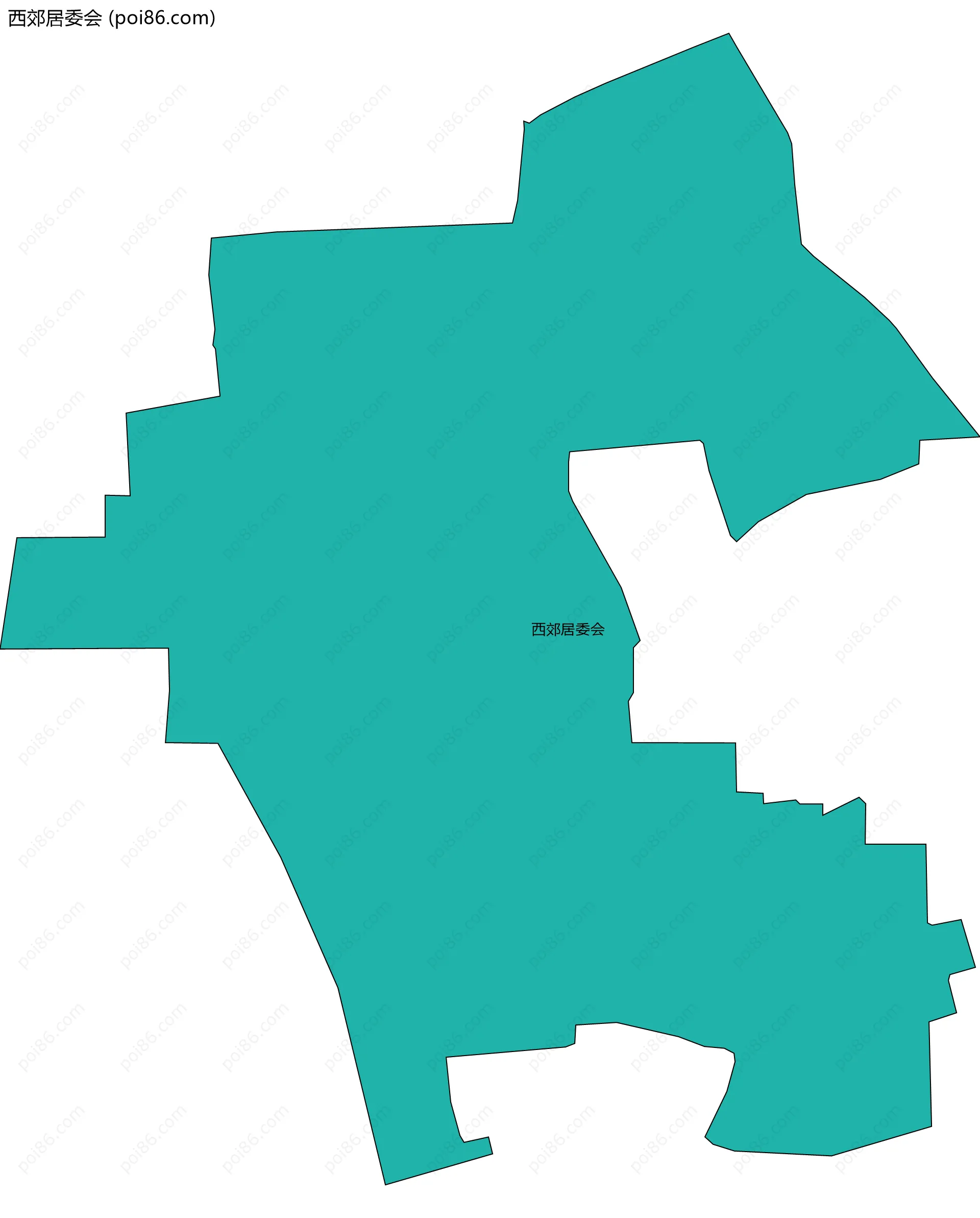 西郊居委会边界地图