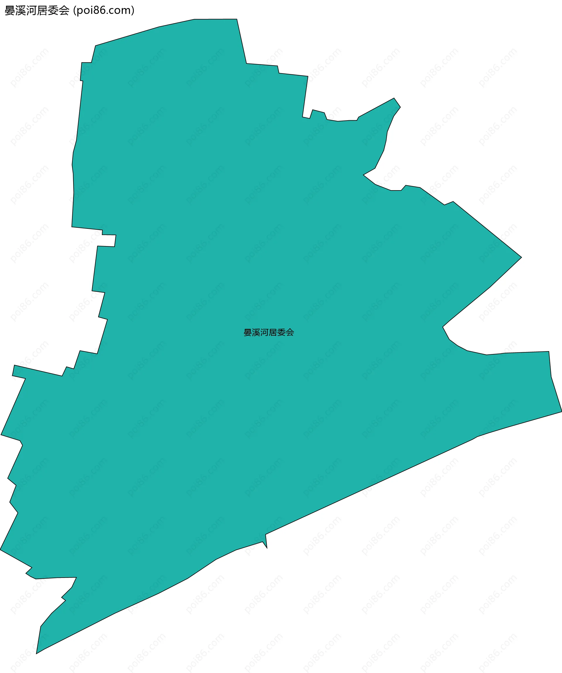 晏溪河居委会边界地图