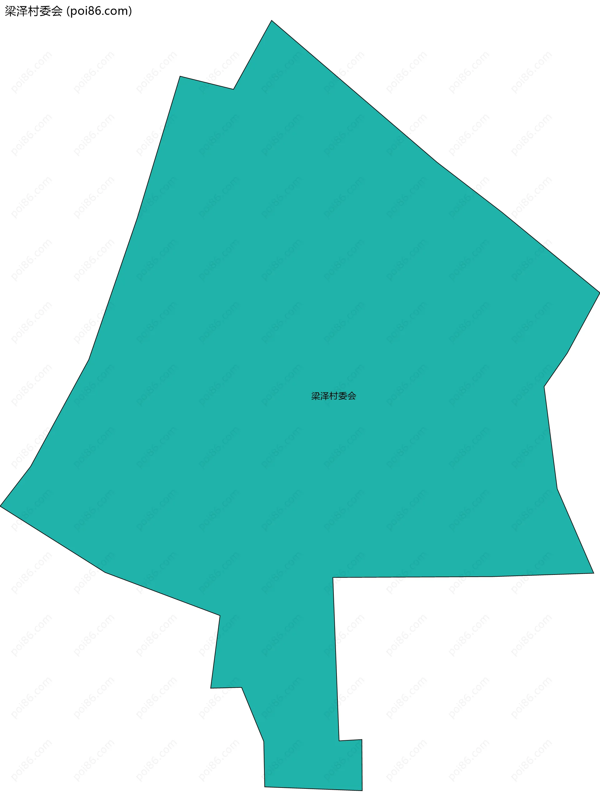 梁泽村委会边界地图