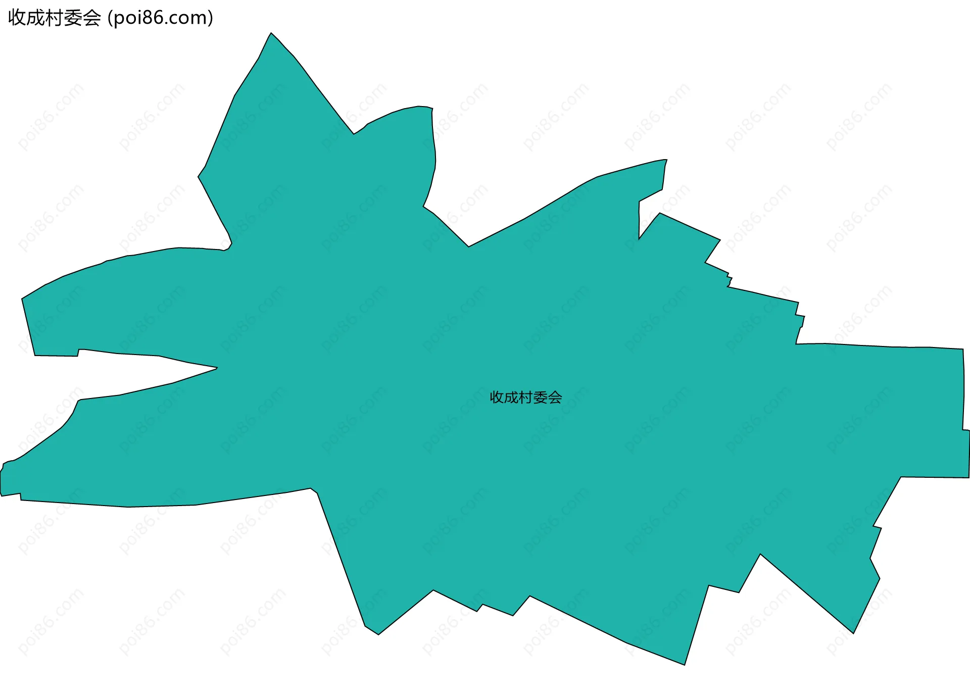 收成村委会边界地图