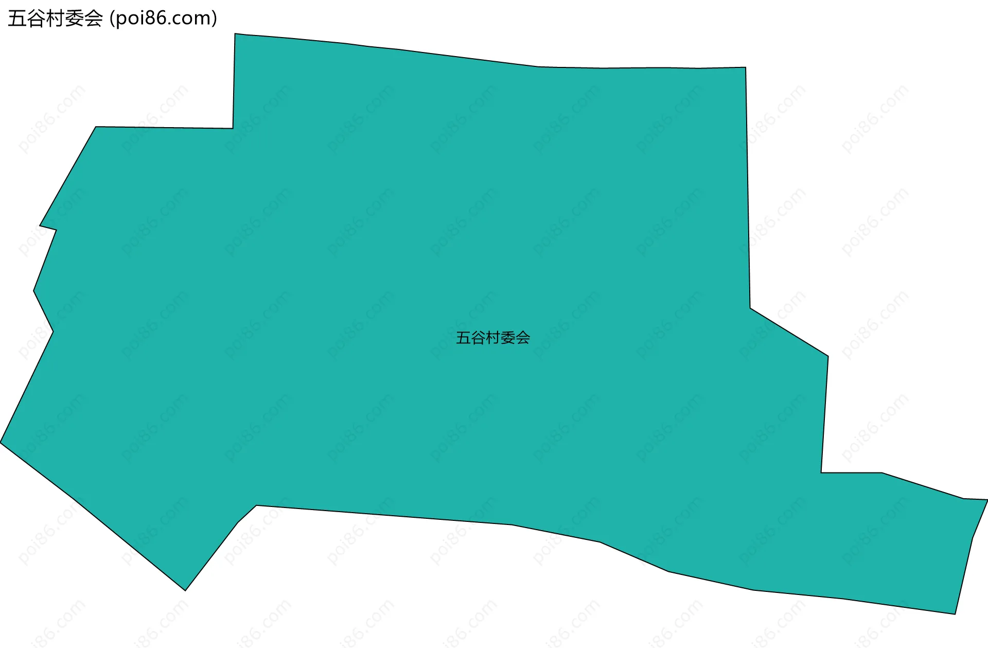 五谷村委会边界地图