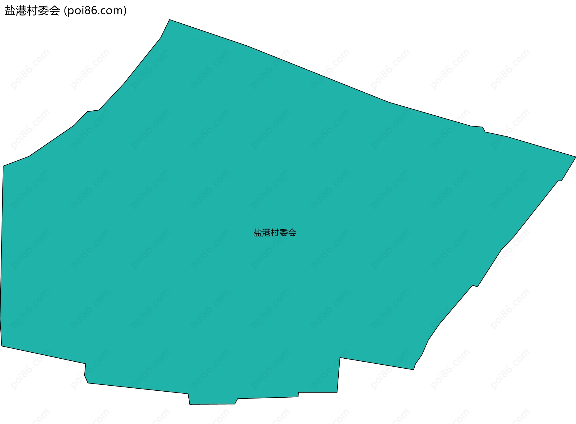 盐港村委会边界地图