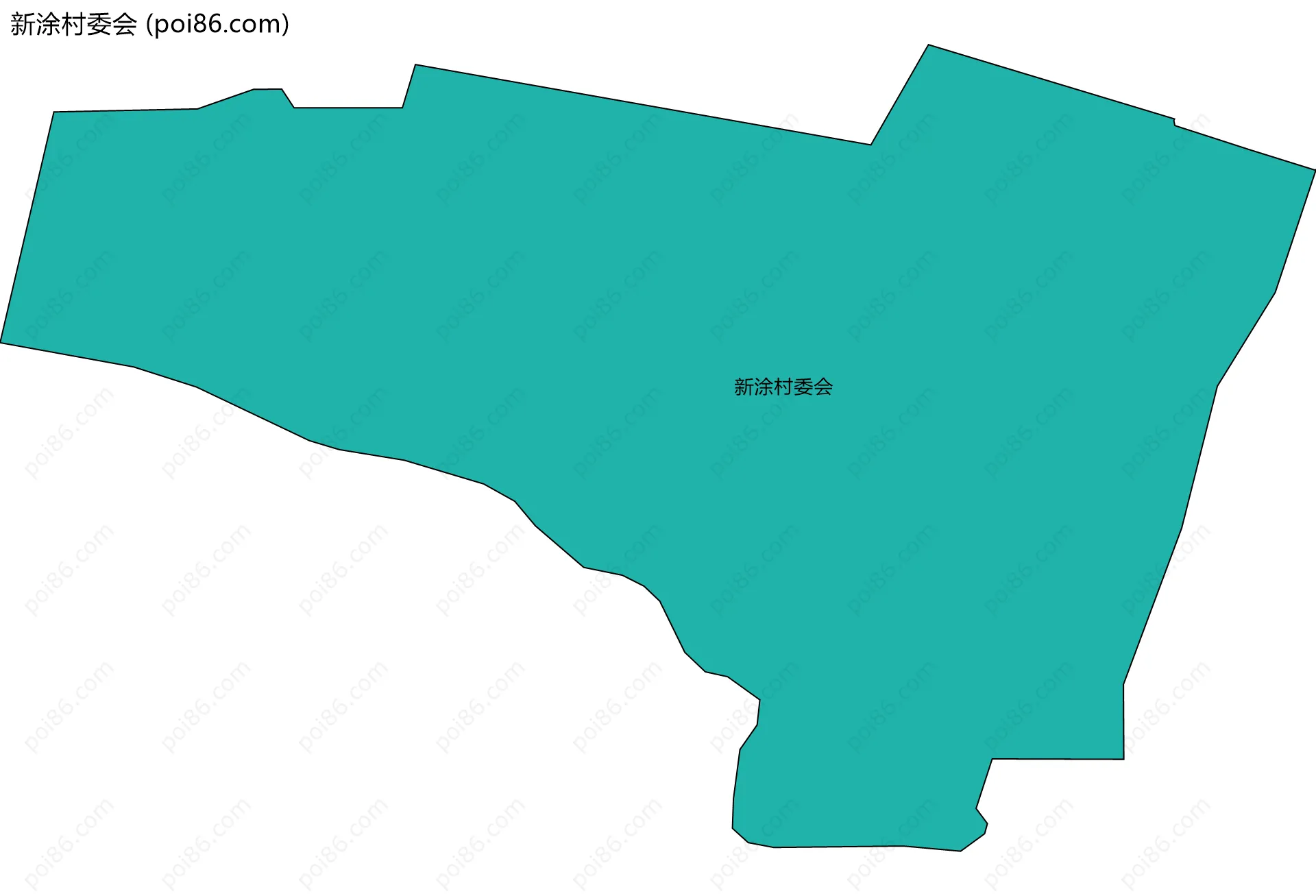 新涂村委会边界地图