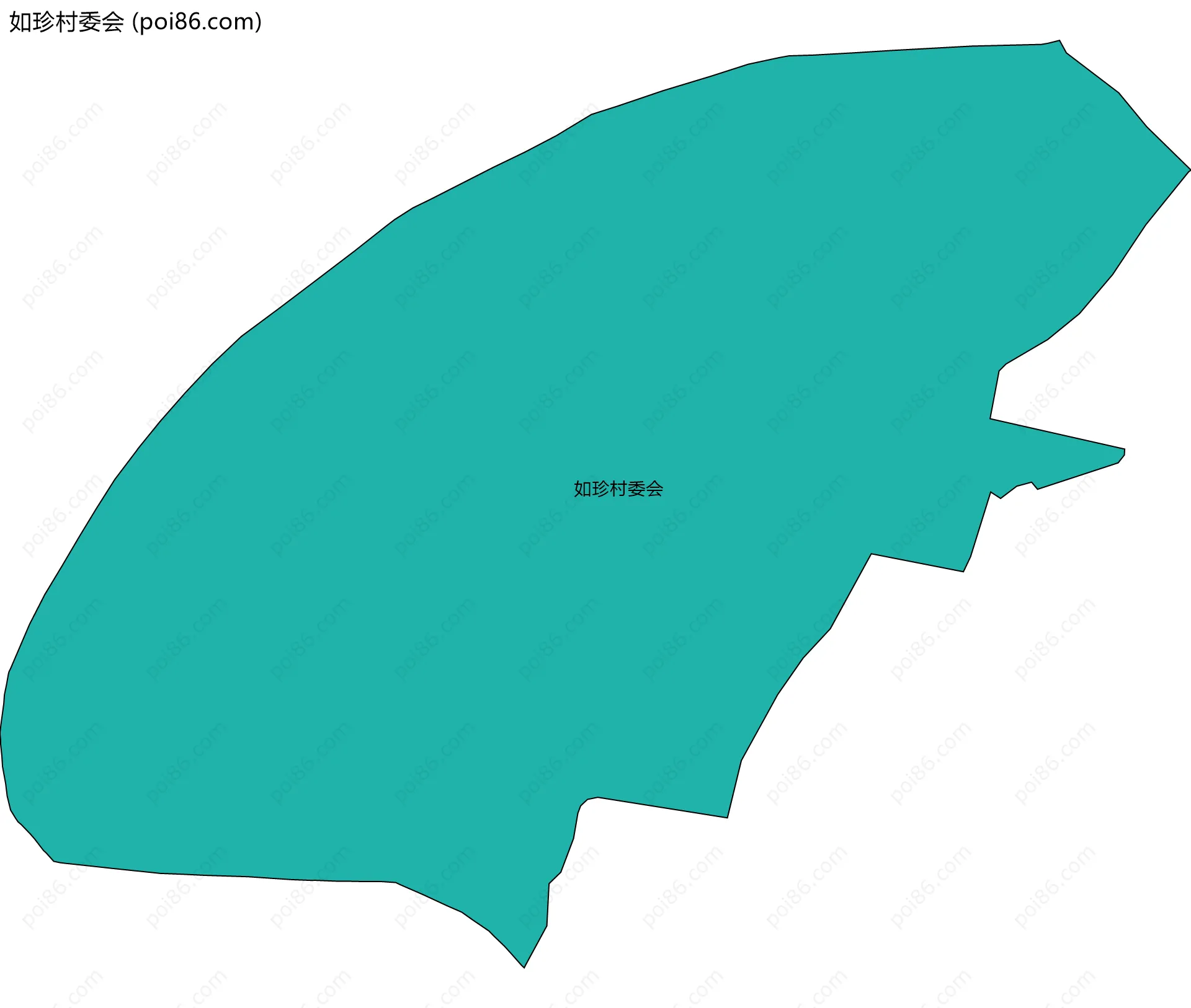如珍村委会边界地图