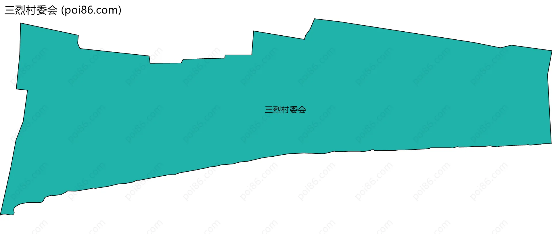 三烈村委会边界地图