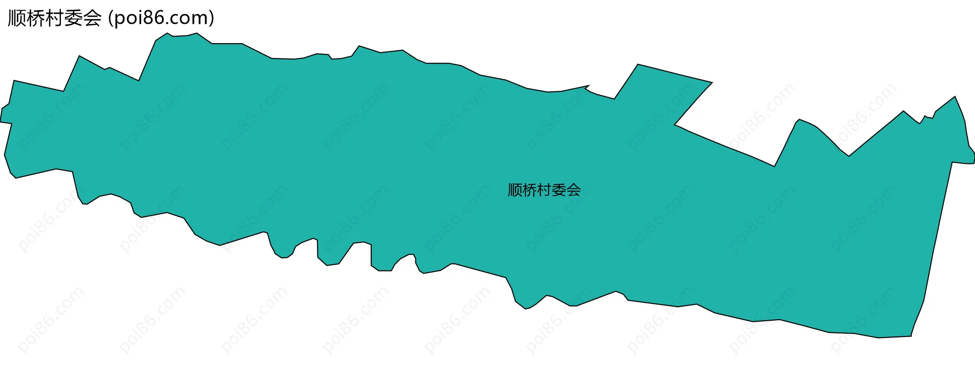 顺桥村委会边界地图