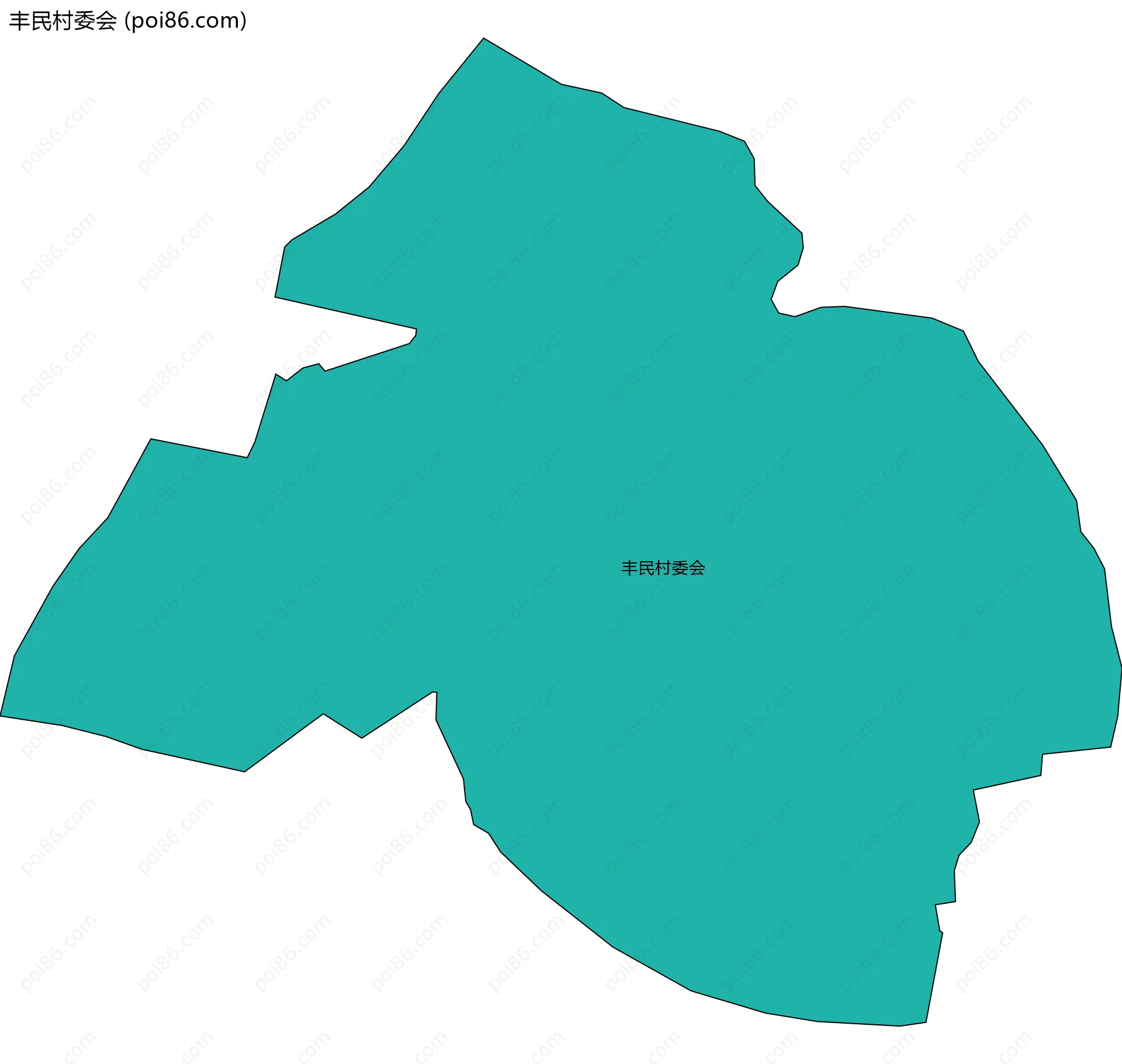 丰民村委会边界地图